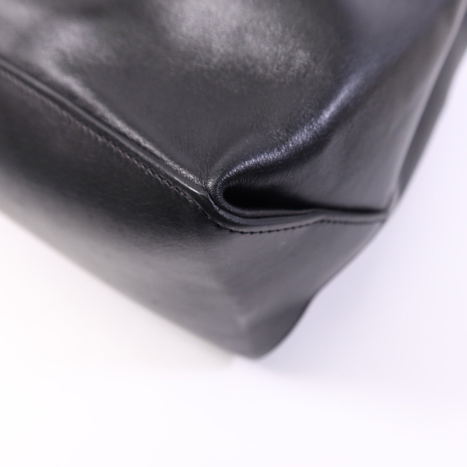 CHANEL 牛皮皮革Tote Bag銀扣手挽袋