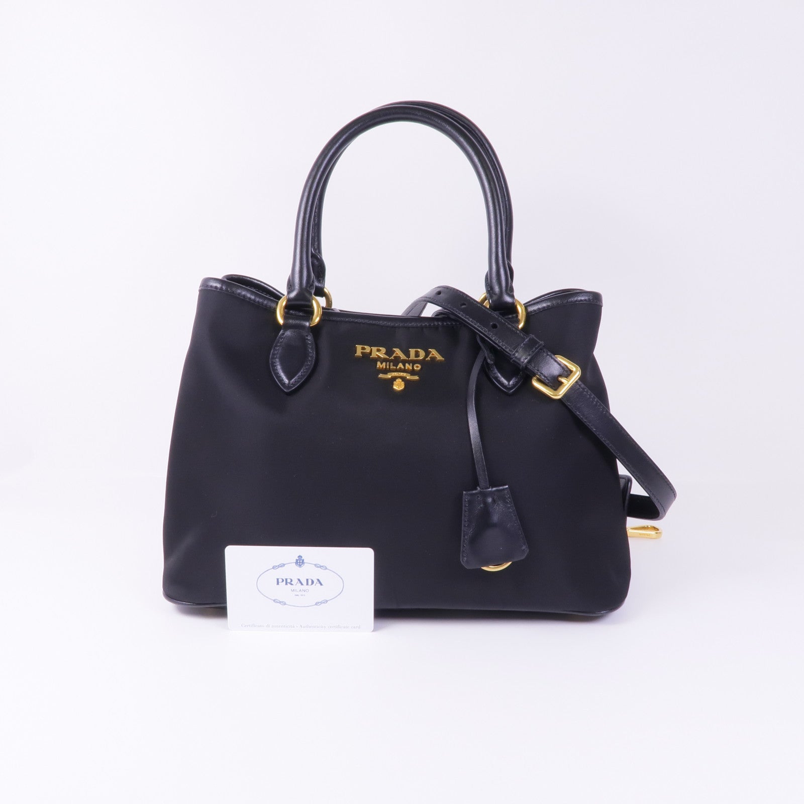 PRADA 尼龍2way Shoulder Bag金扣手挽肩背兩用袋