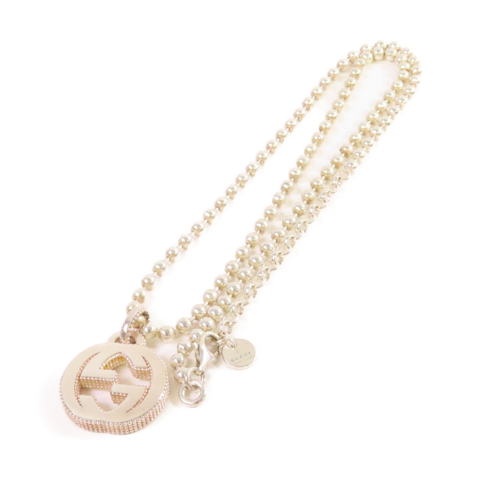 GUCCI 925純銀GG Silver Necklace項鏈銀色