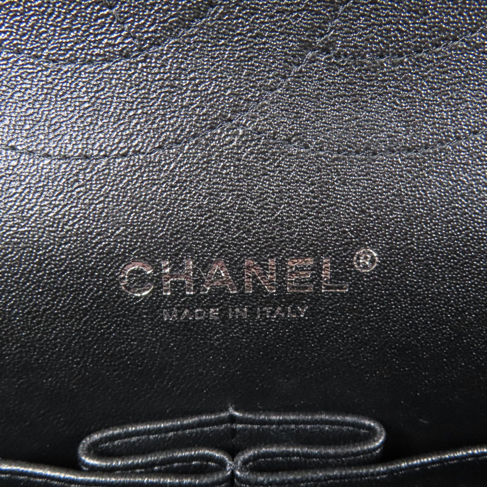 CHANEL CC Large Classic Chain Shoulder Bag Patent Leather Black