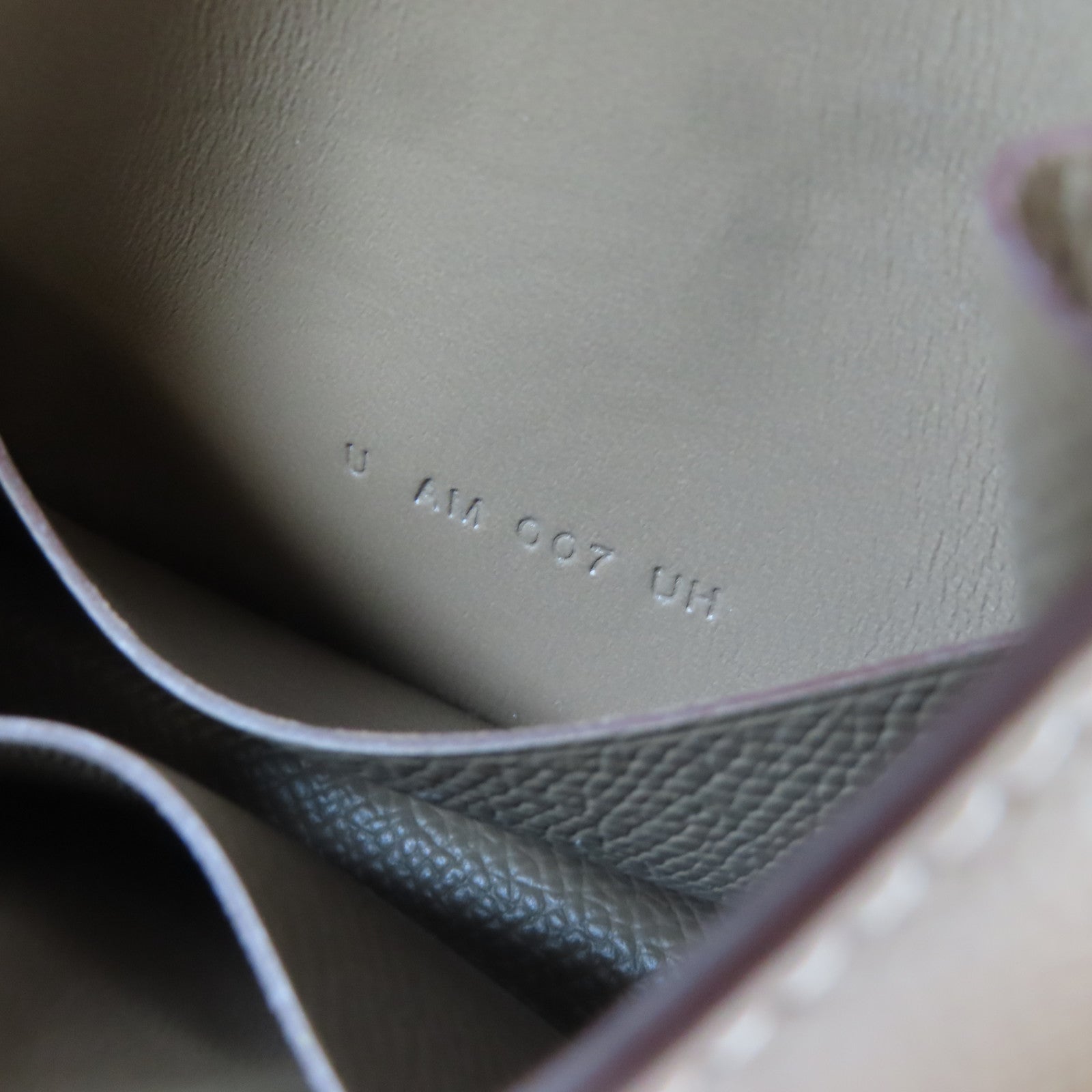 HERMES Epsom皮革Constance Slim金扣錢包大象灰色