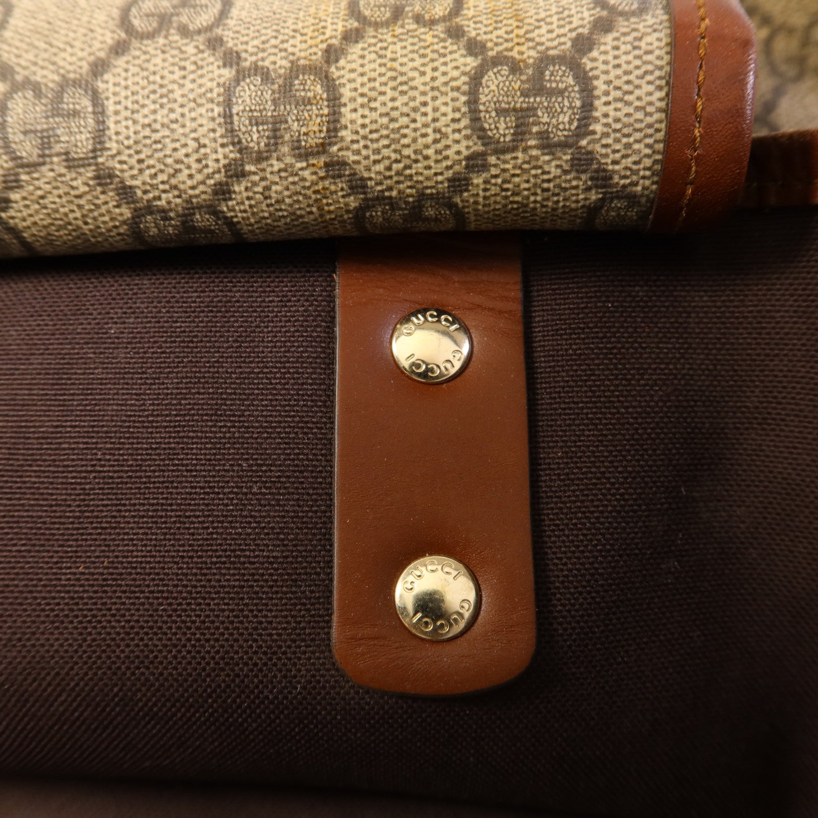 GUCCI 塗層帆布Shoulder Tote金扣肩背袋/手挽袋