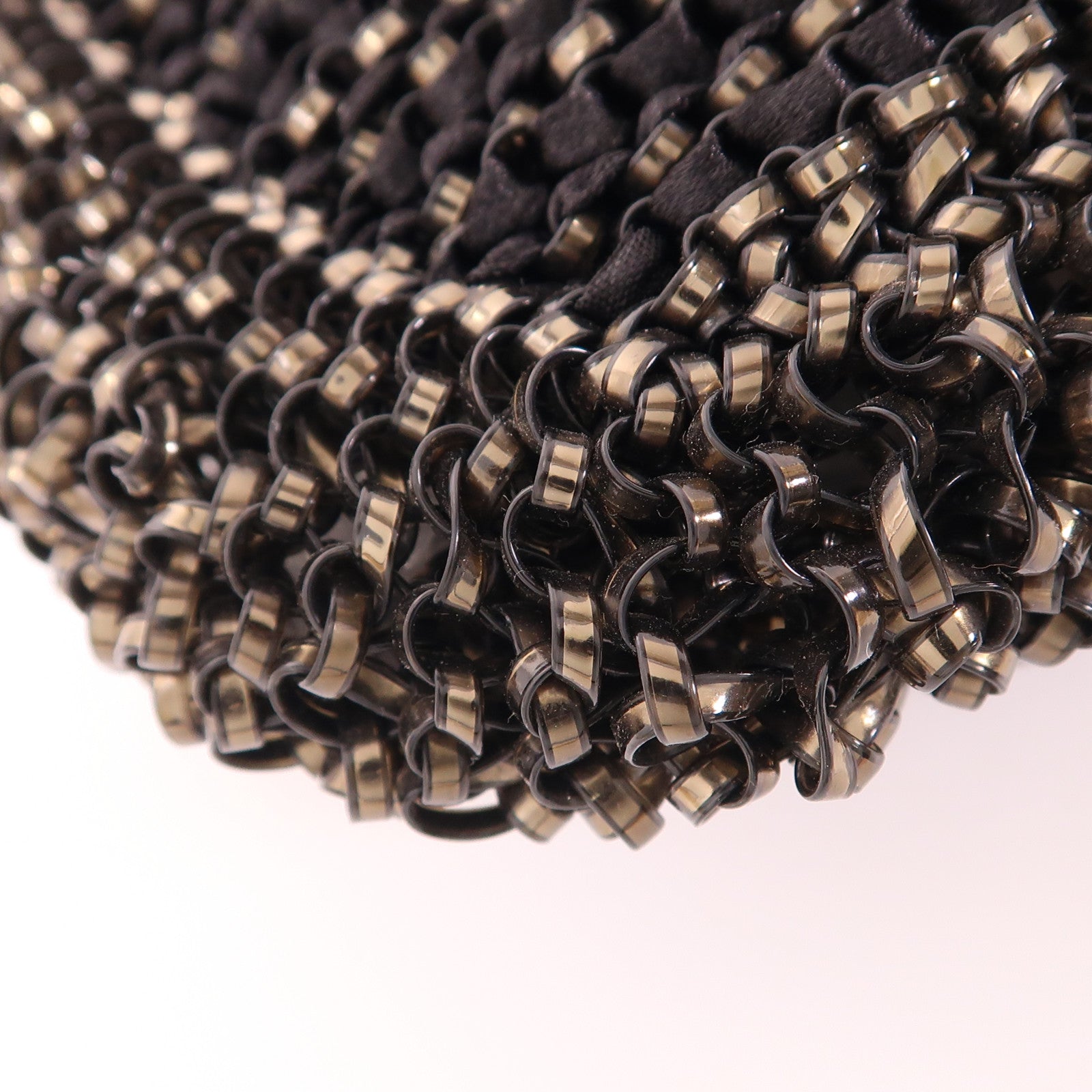 ANTEPRIMA SHW Chain Shoulder Bag PVC/Canvas Black/Brown