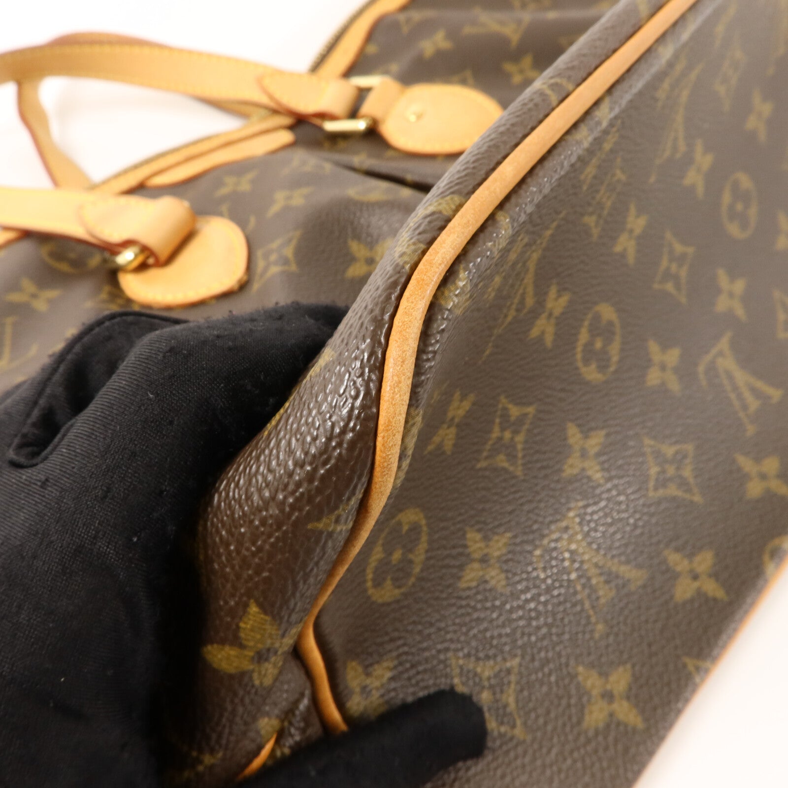 LOUIS VUITTON Monogram Palermo PM金扣手挽肩背兩用袋棕色