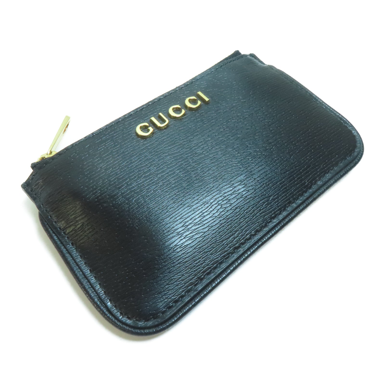 GUCCI 牛皮皮革Pouch Wallet金扣零錢包