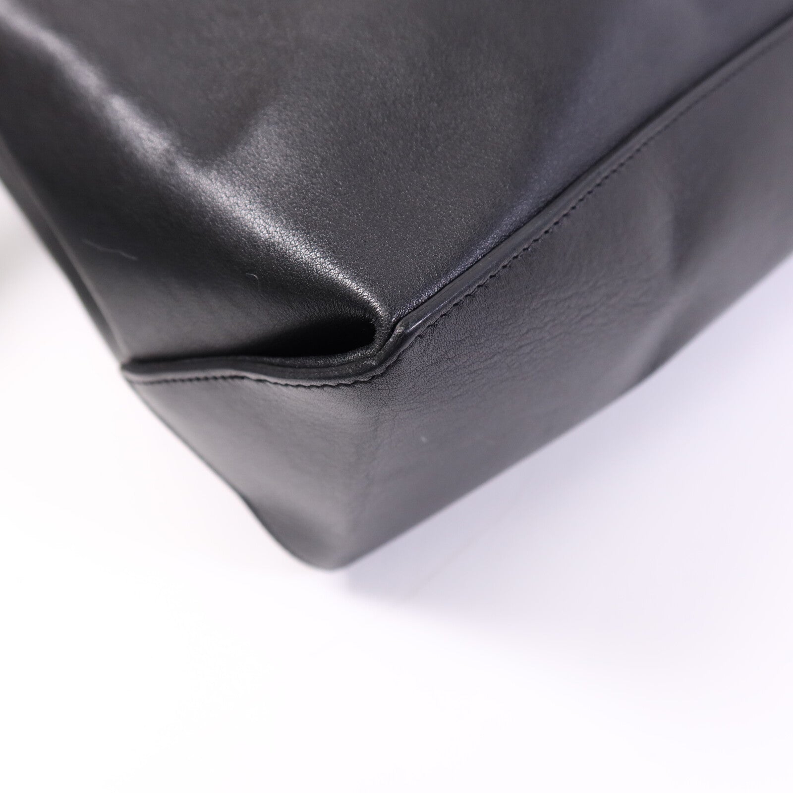 CHANEL 牛皮皮革Tote Bag銀扣手挽袋
