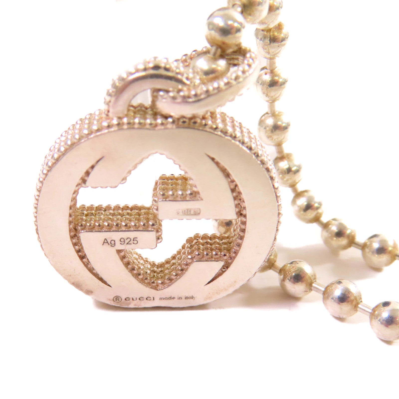 GUCCI 925純銀GG Silver Necklace項鏈銀色