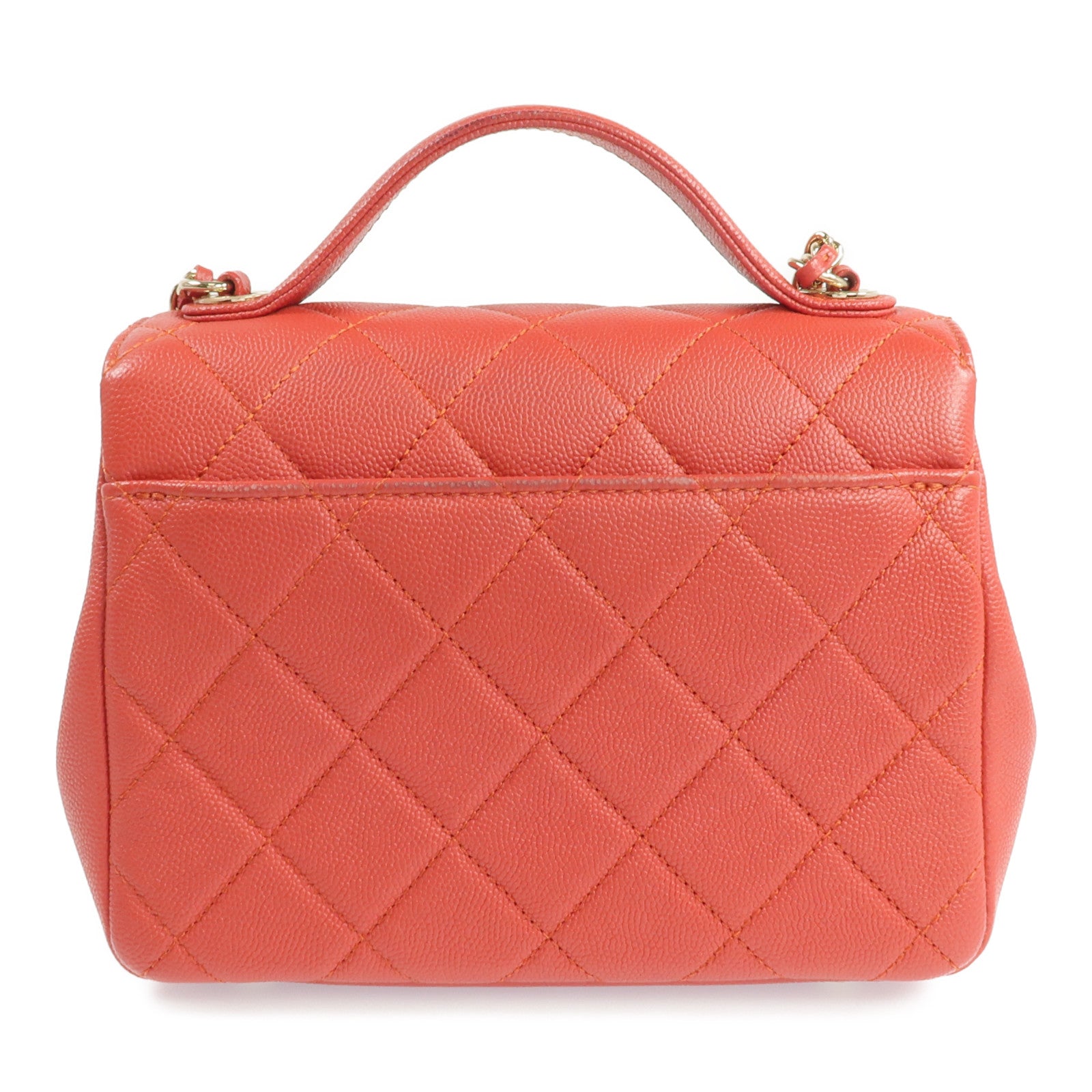 CHANEL 牛皮皮革2way Chain Shoulder Bag金扣手挽肩背兩用袋