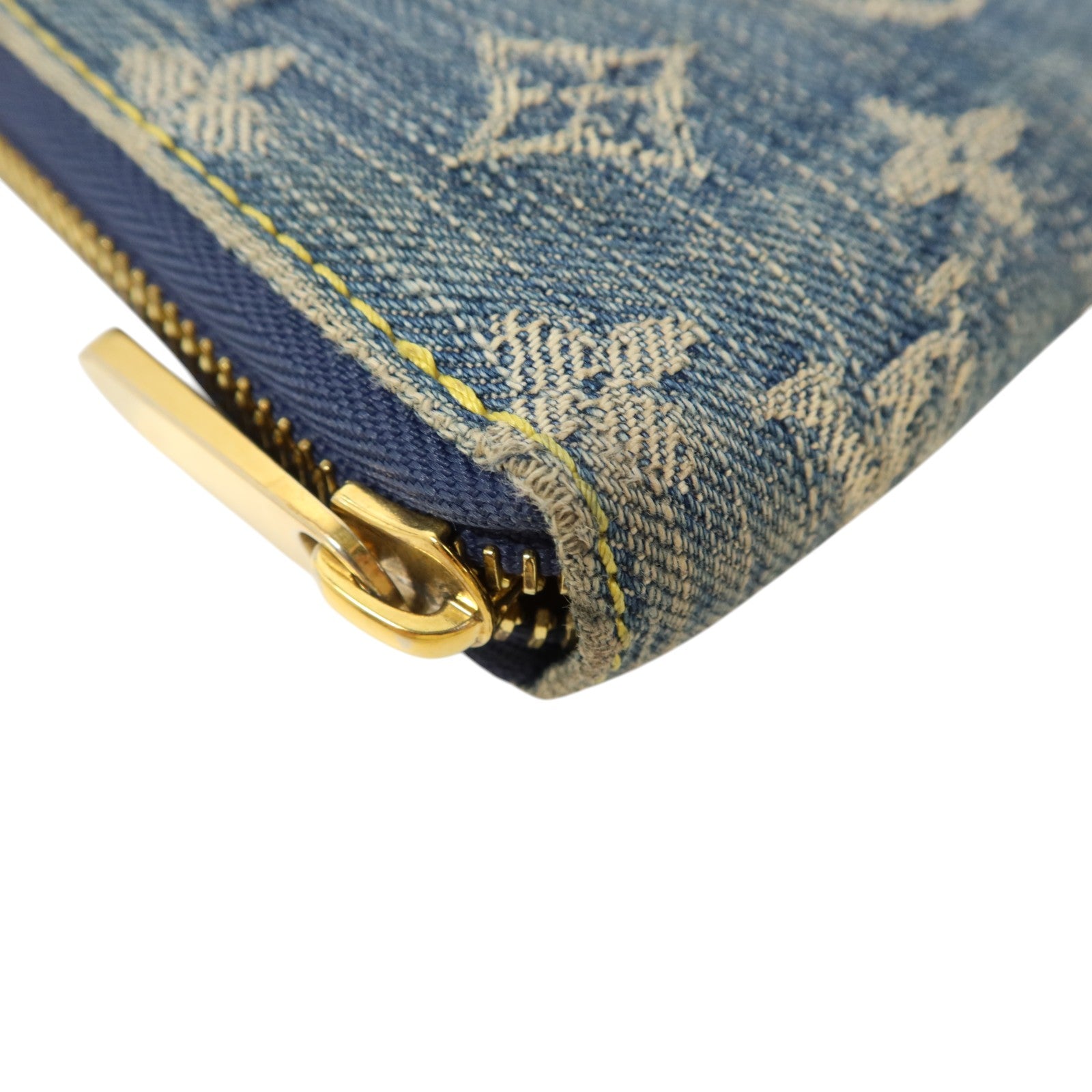 LOUIS VUITTON Monogram Denim Zippy Wallet金扣長錢包