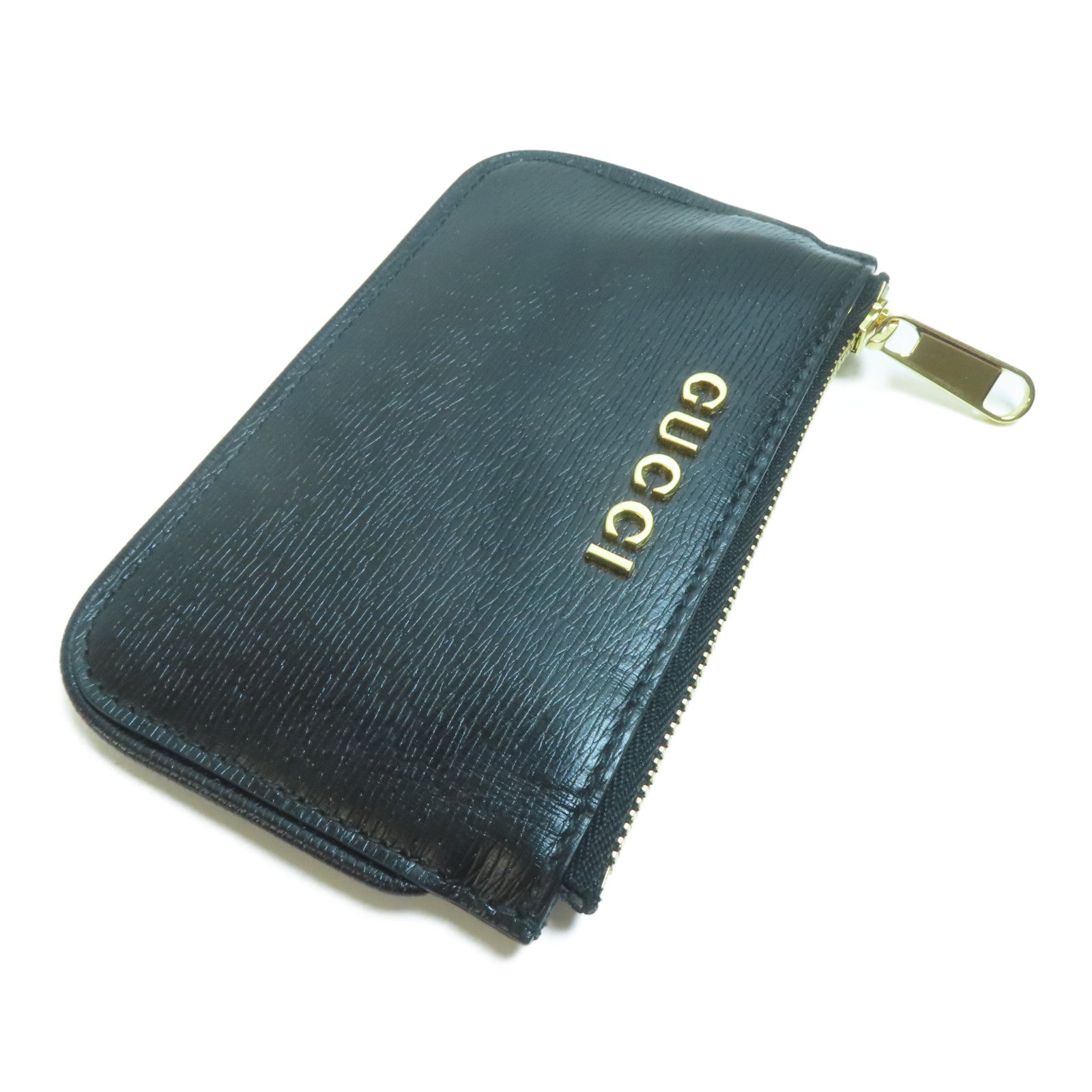 GUCCI 牛皮皮革Pouch Wallet金扣零錢包