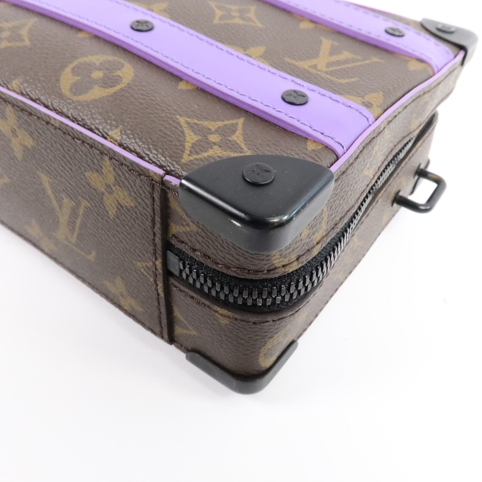 LOUIS VUITTON Monogram Macassar Handle Soft Trunk肩背袋
