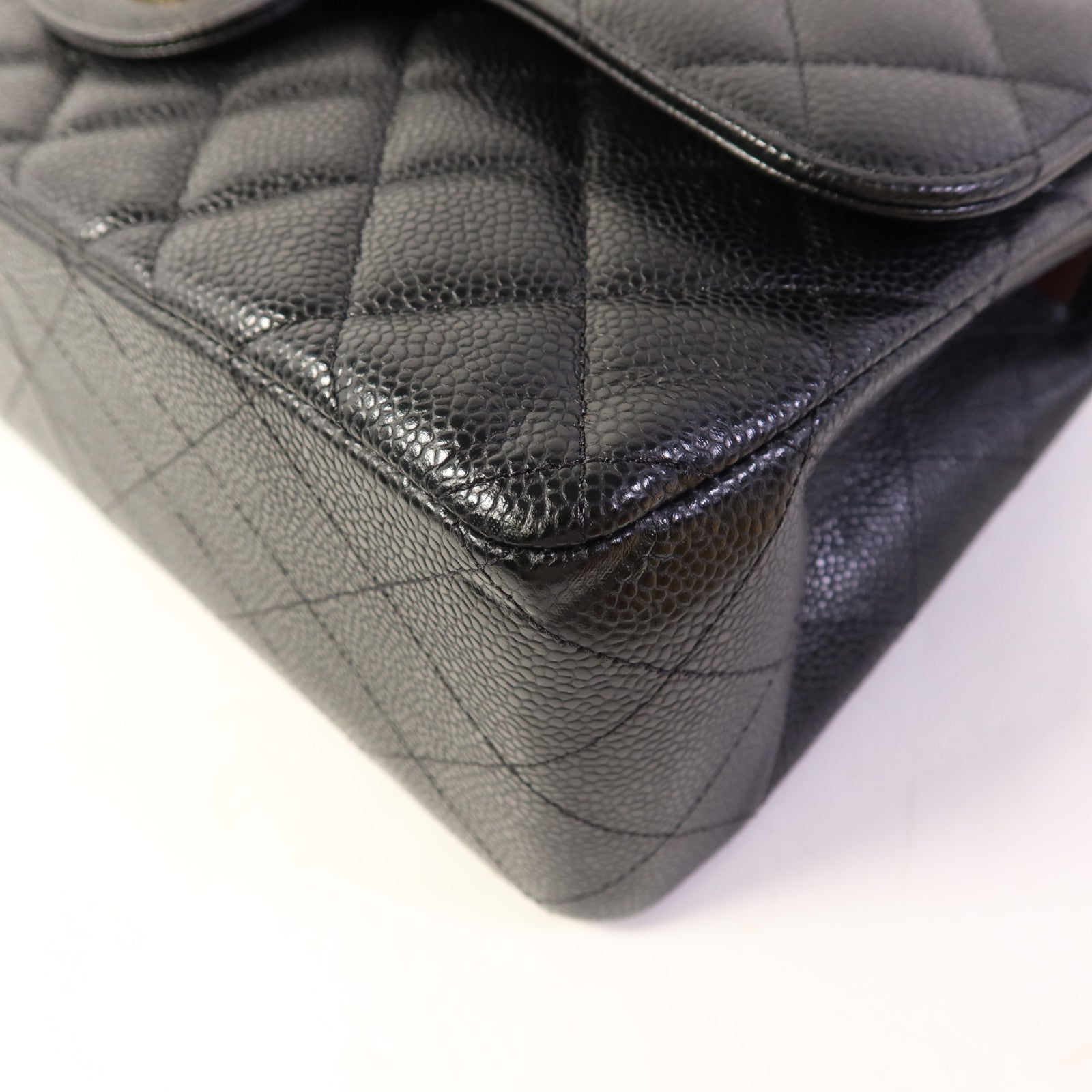 CHANEL 牛皮皮革Large Classic金扣鏈帶肩背袋