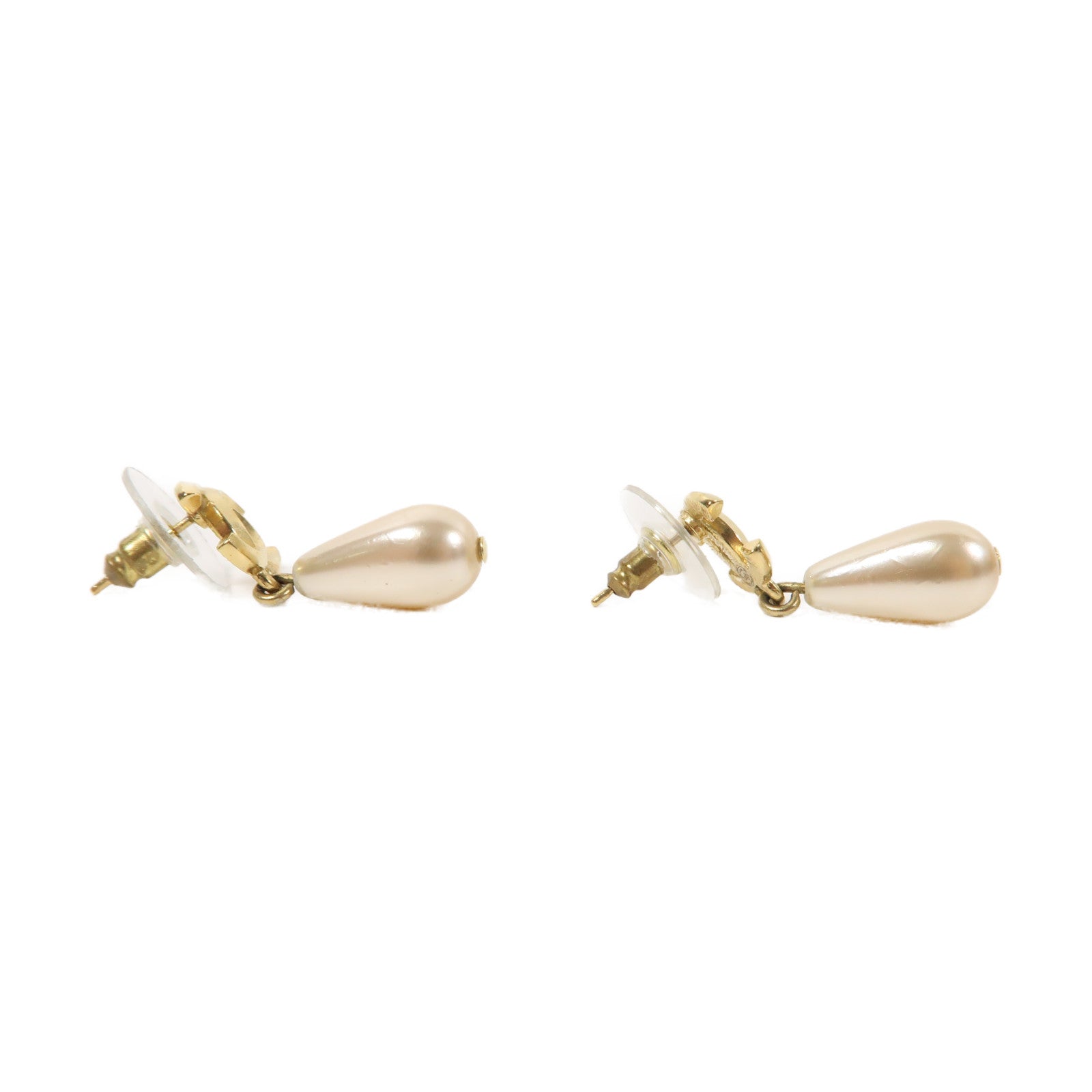 CHANEL 金屬/PVC Earrings耳環金色