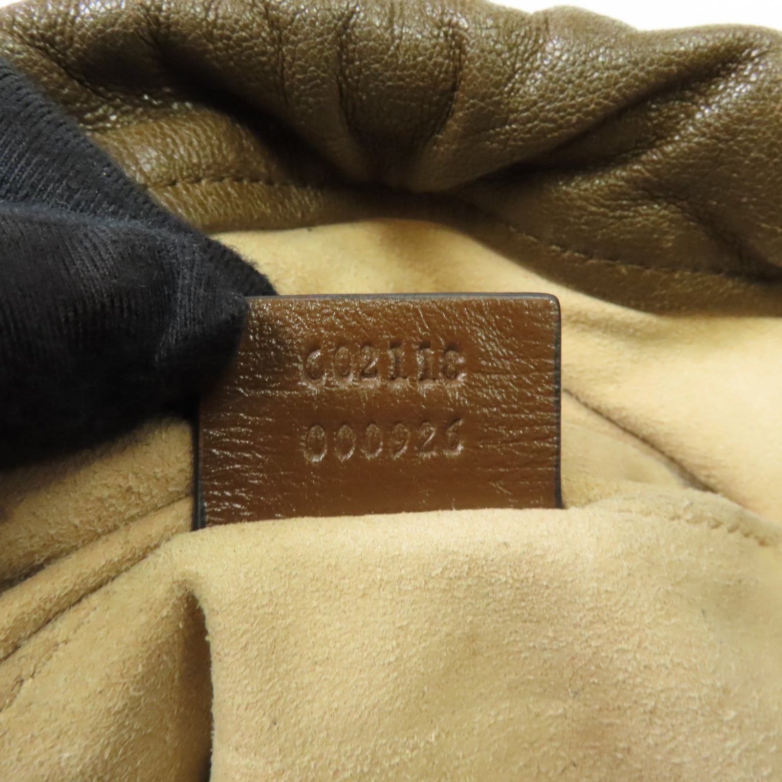 GUCCI 皮革/帆布Horsebit 1955金扣肩背袋啡色