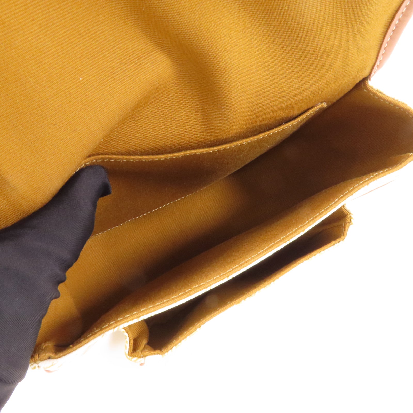 CELINE 塗層帆布Folco Bag金扣肩背袋