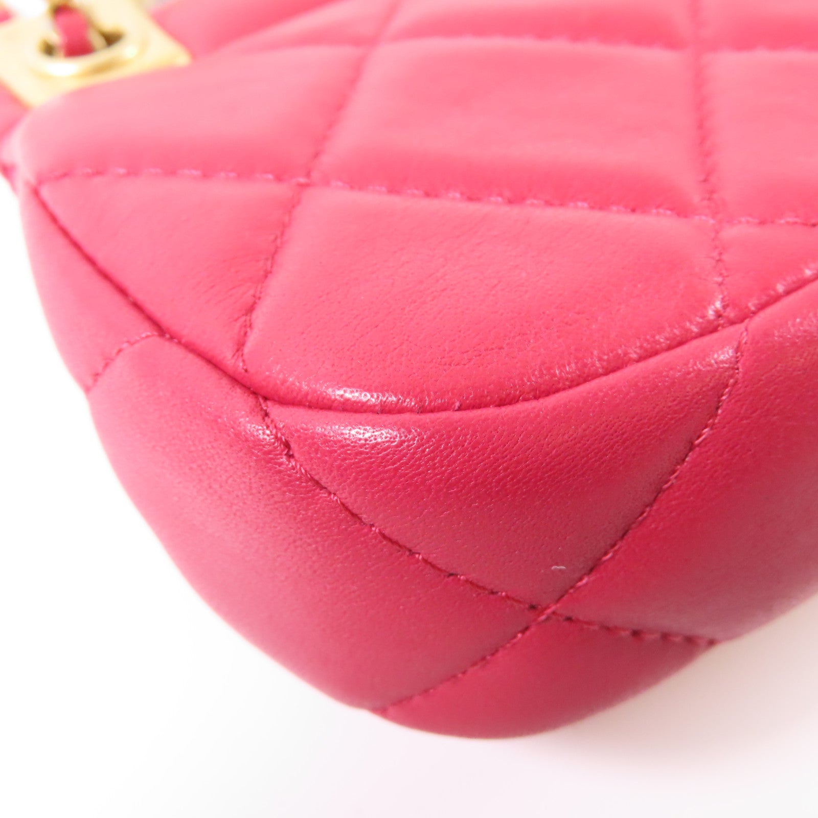 CHANEL (PRICE DOWN) Quilted CC GHW Chain Shoulder Bag 2 Way Bag Calfskin Leather Red