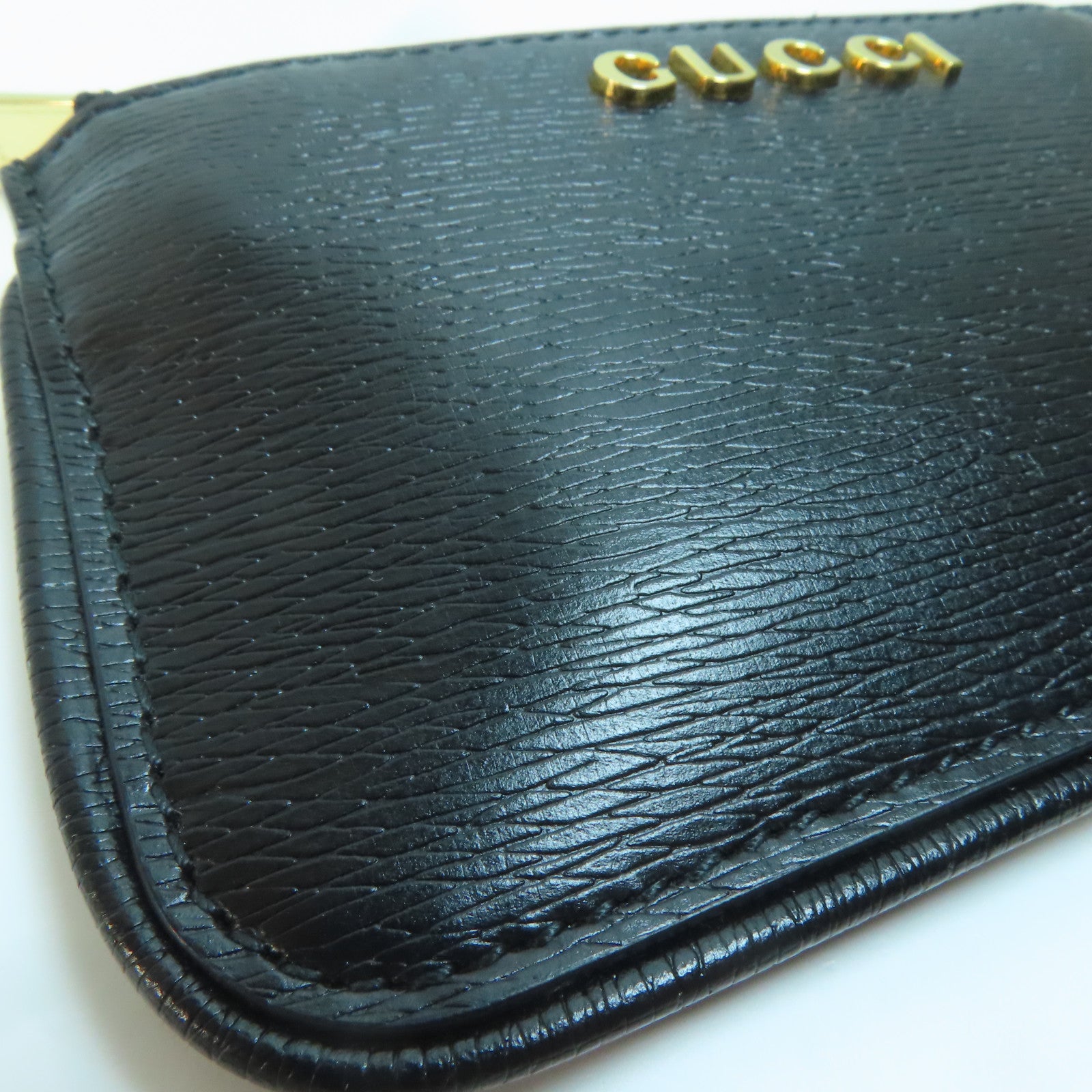GUCCI 牛皮皮革Pouch Wallet金扣零錢包