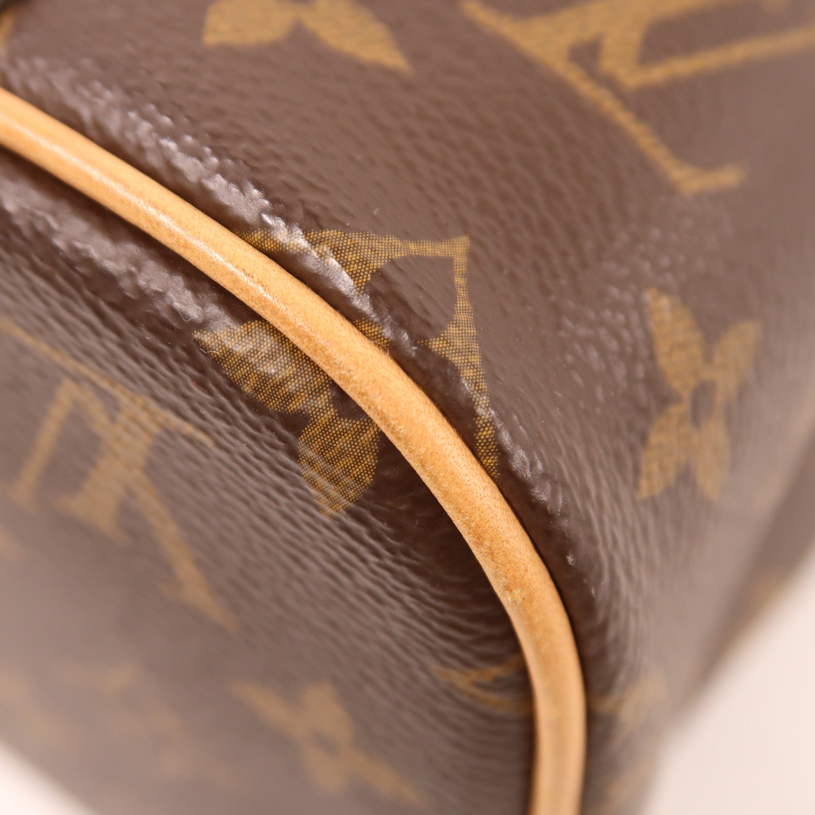 LOUIS VUITTON Monogram Nice BB金扣手挽袋棕色