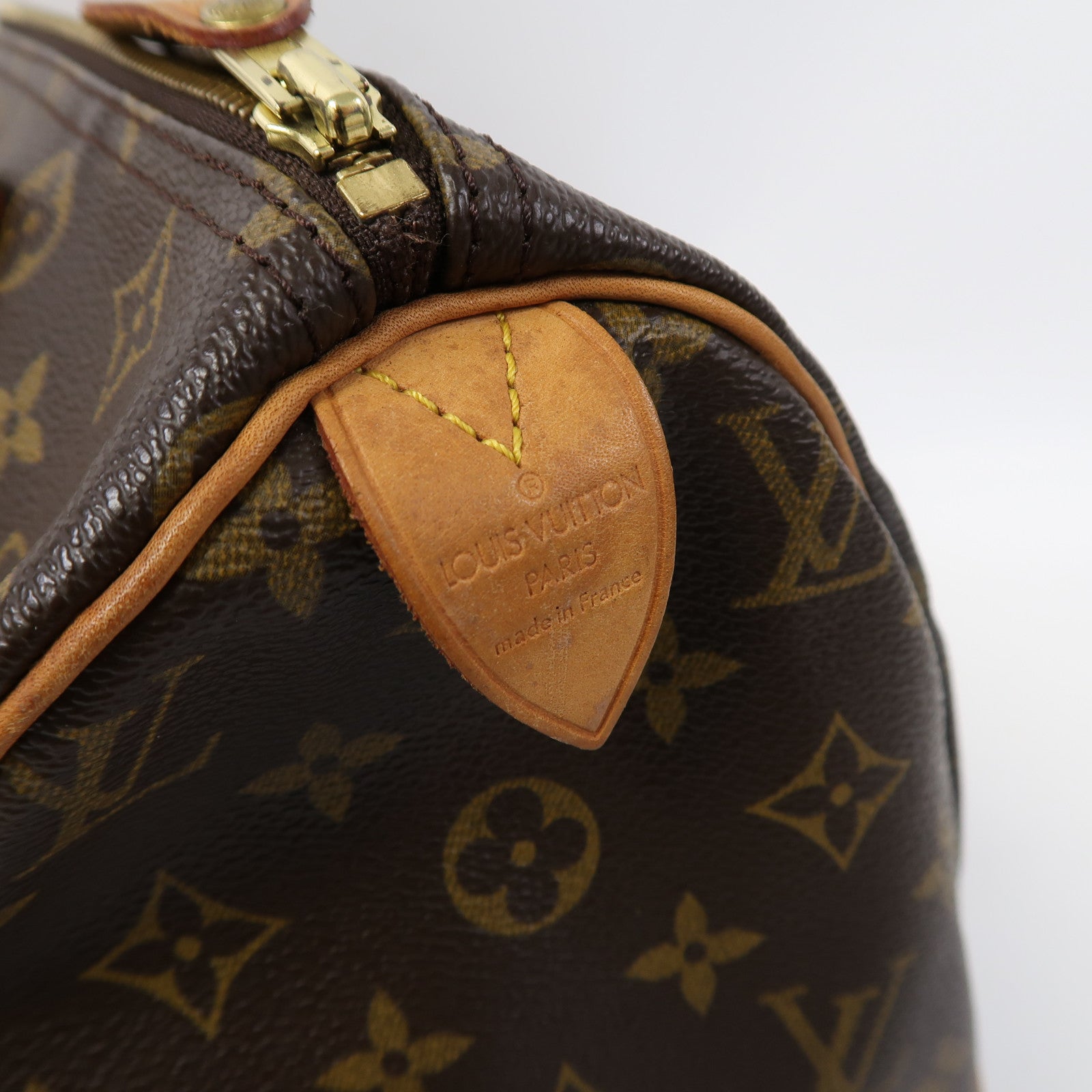 LOUIS VUITTON Monogram Speedy 30金扣手挽袋啡色