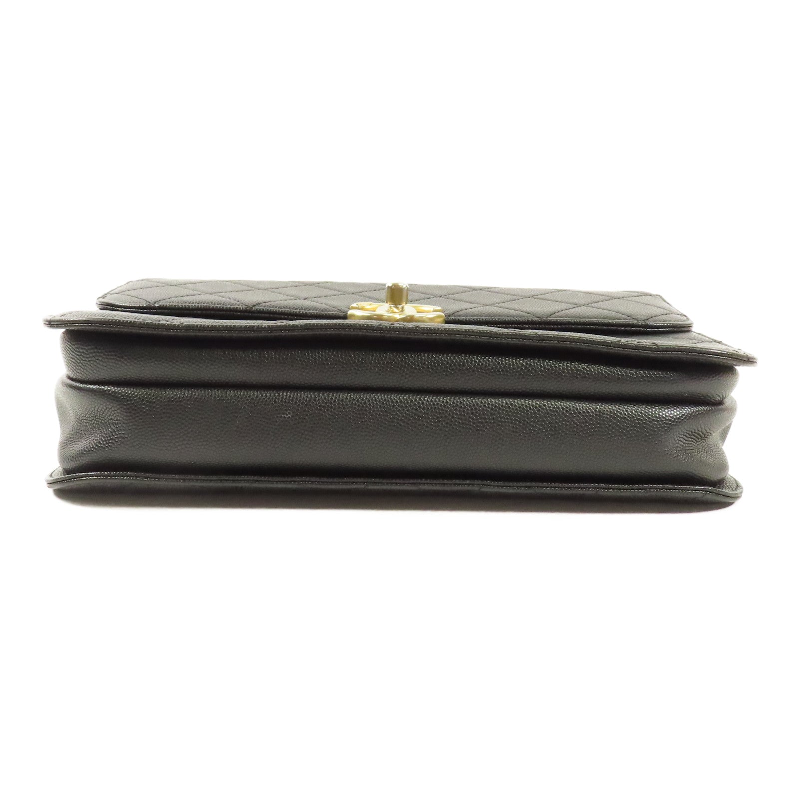 CHANEL CC GHW Chain Shoulder 2Way Calfskin Leather Black
