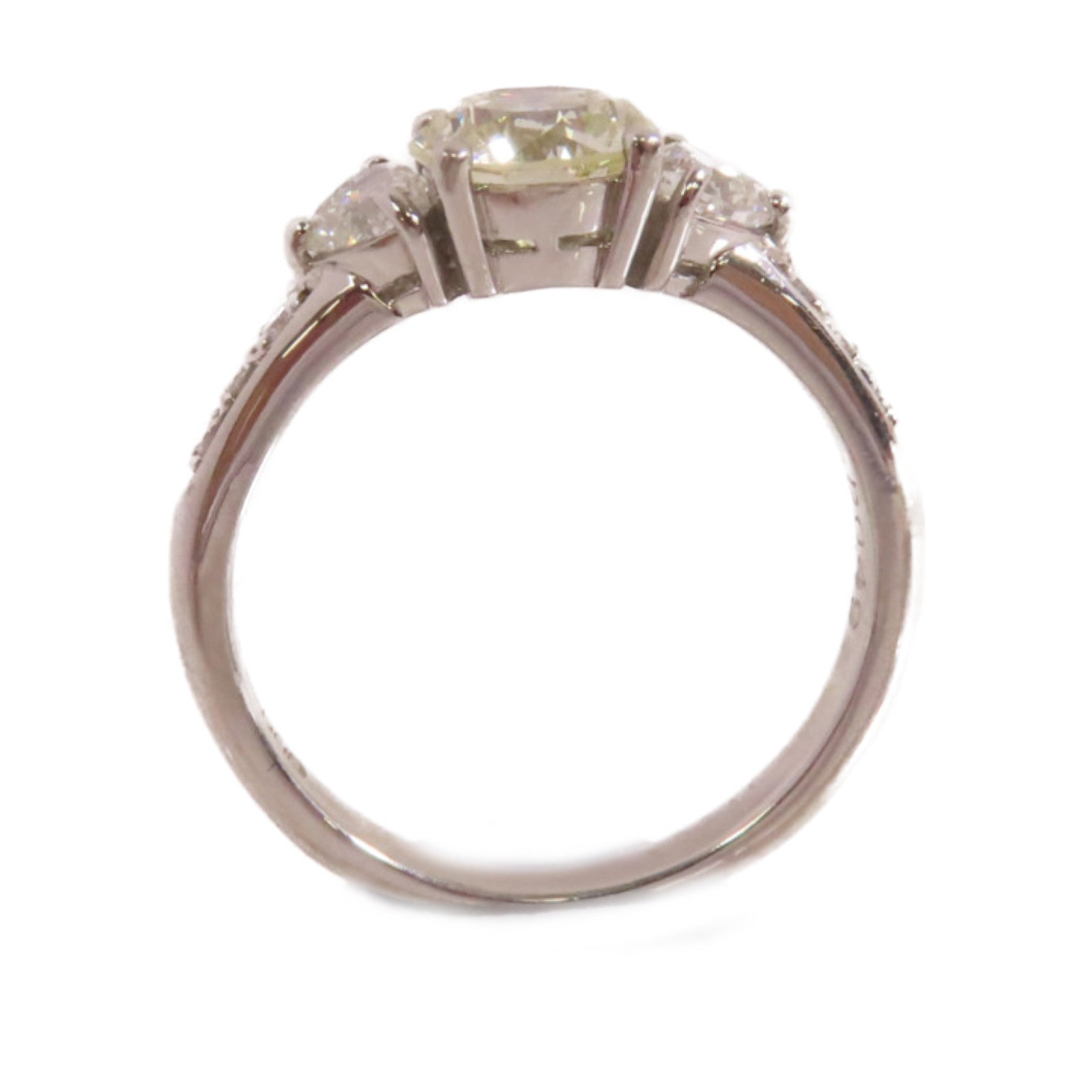 JEWELRY PT900鉑金/1.025ct鑚石/0.49ct鑽石Diamond Ring戒指US#6.25