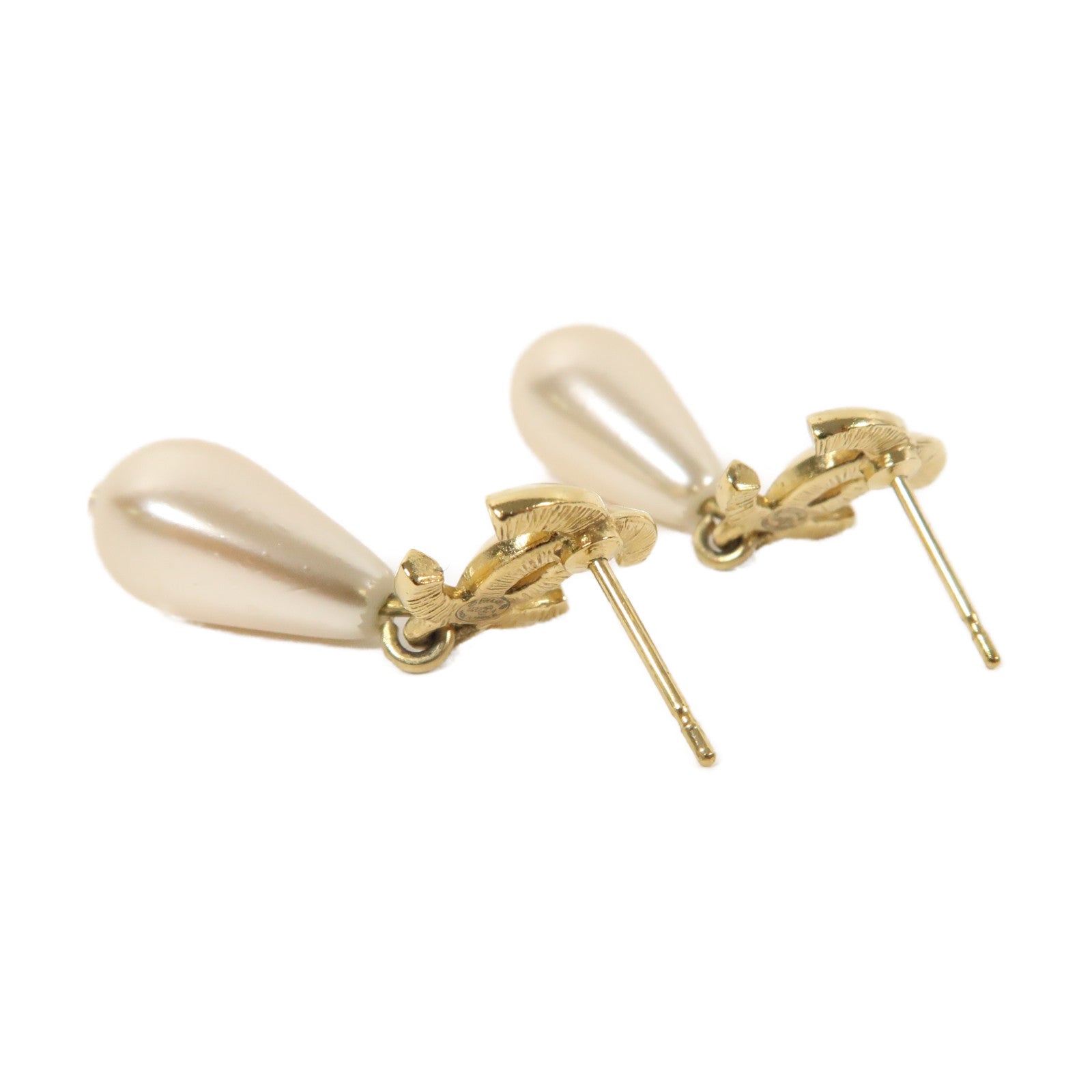 CHANEL 金屬/PVC Earrings耳環金色
