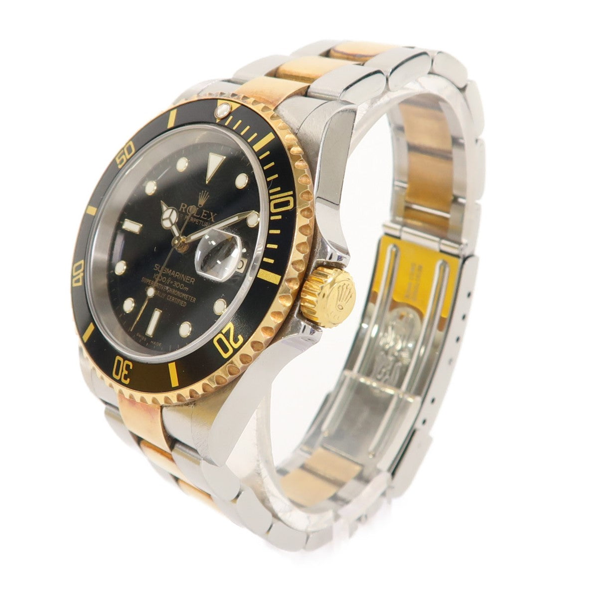 ROLEX Submariner18K黃金/不鏽鋼手錶自動機芯黑色
