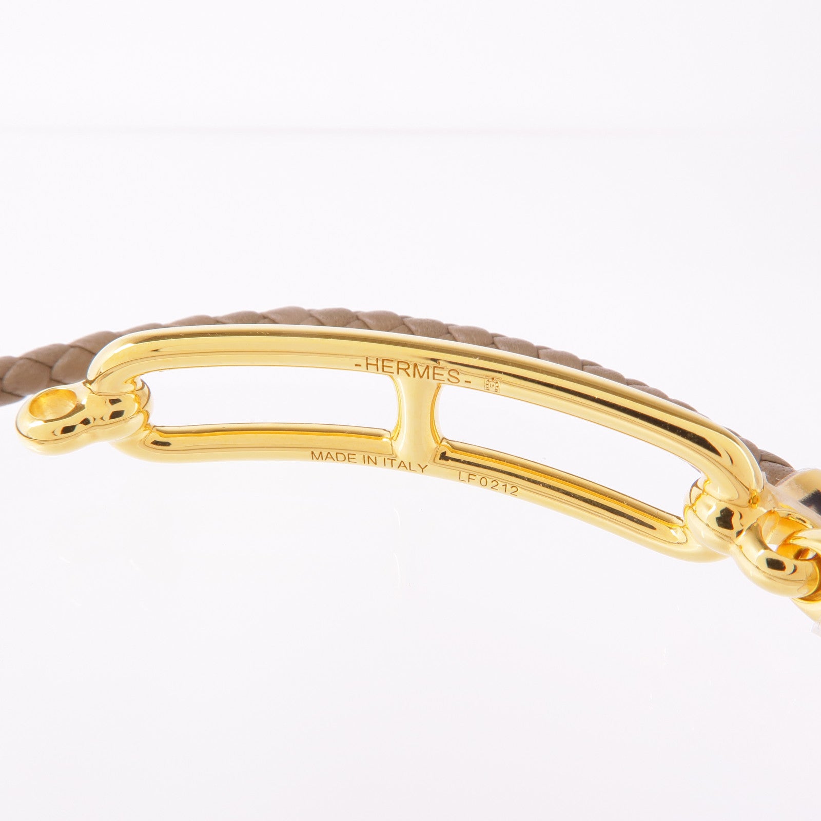 HERMES Swift皮革Roulis Double Tour金扣手鏈18 Etoupe