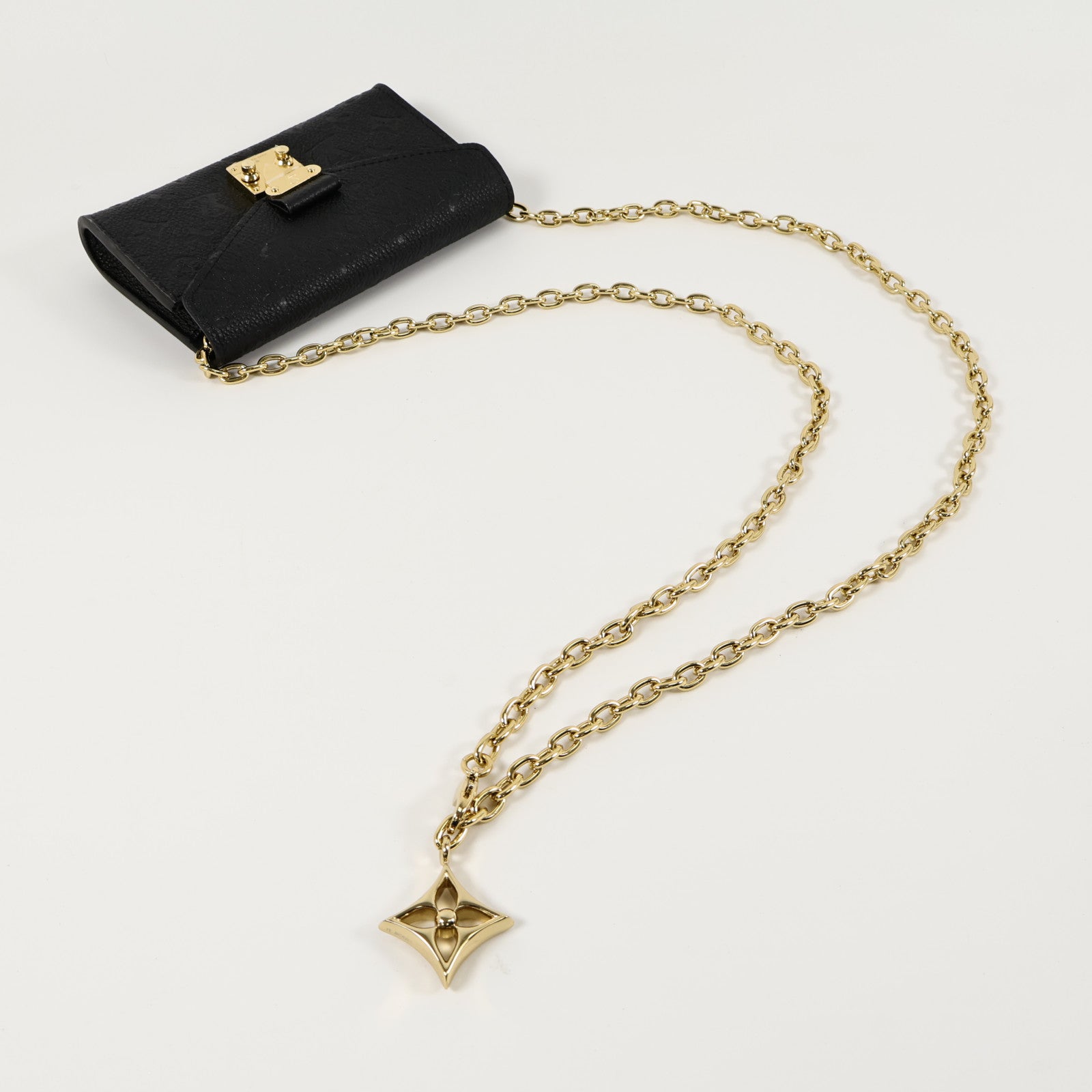 LOUIS VUITTON Monogram Empreinte Pouch Metis鏈帶肩背袋