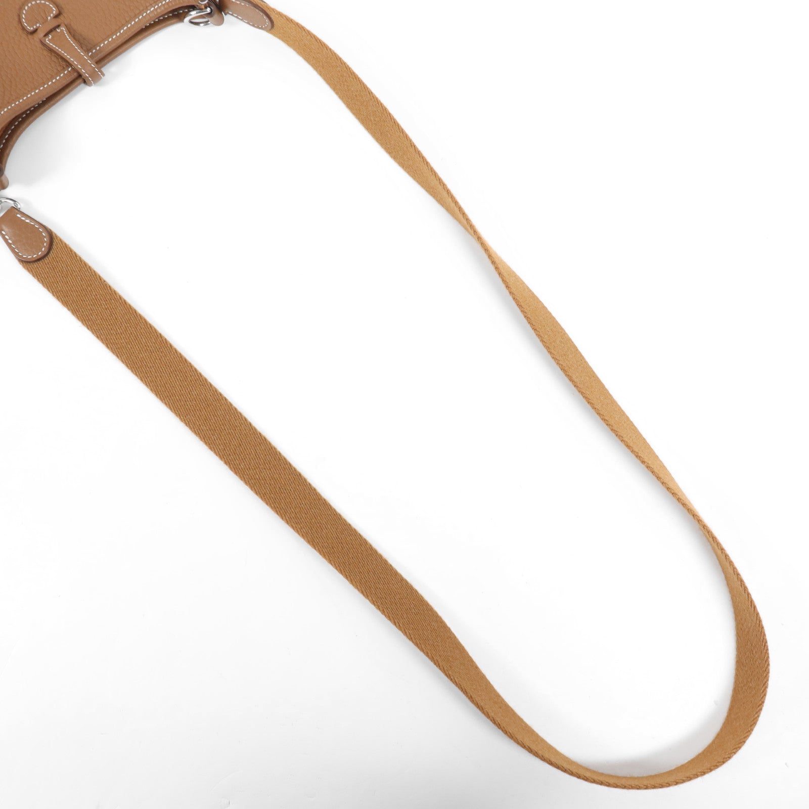 HERMES Clemence皮革Evelyne TPM銀扣肩背袋Gold