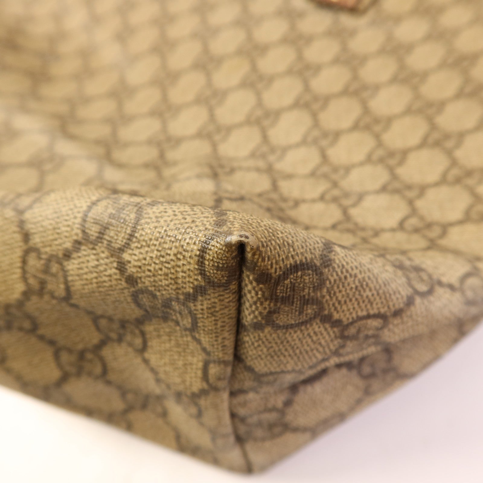 GUCCI 塗層帆布Shoulder Tote金扣肩背袋/手挽袋