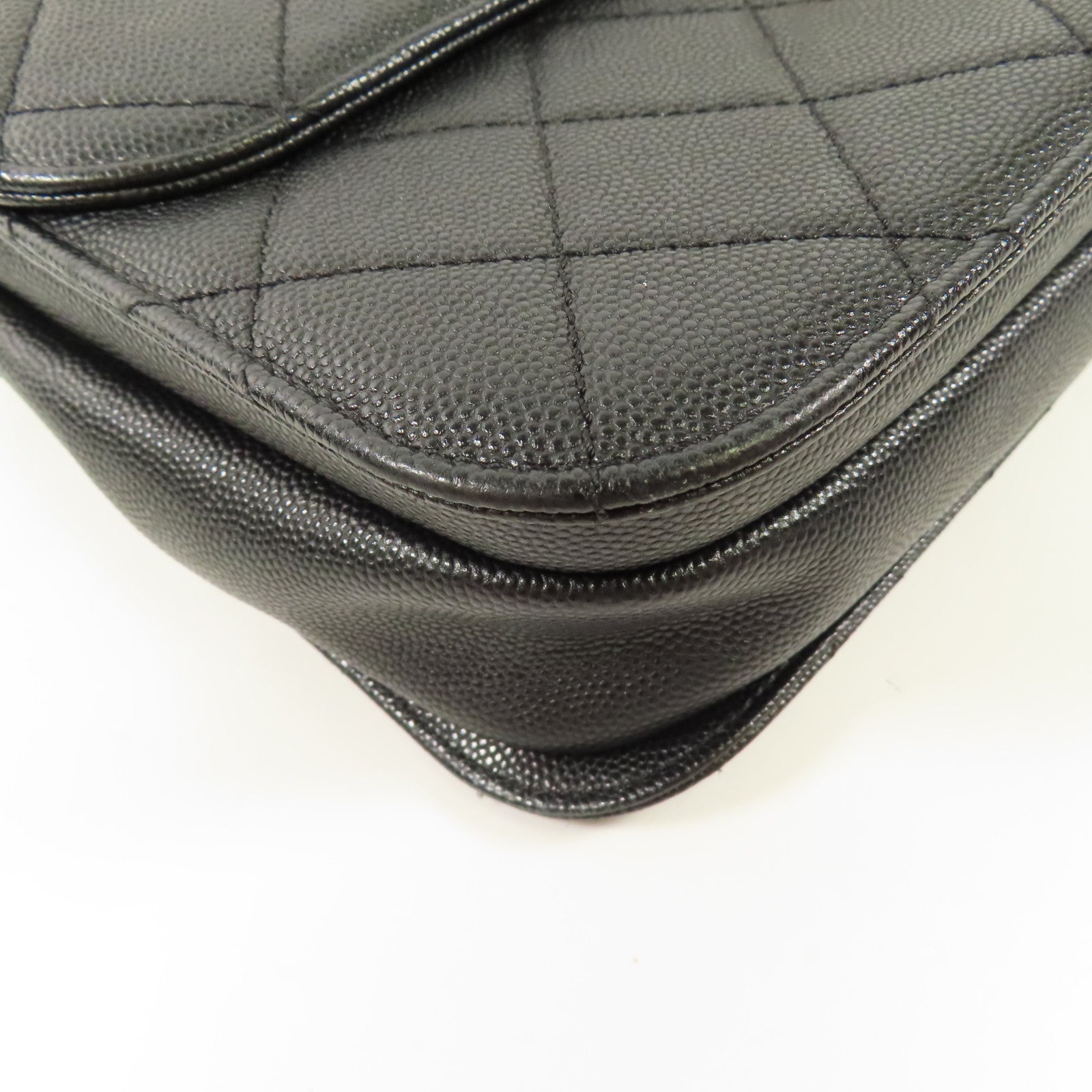 CHANEL 牛皮皮革Chain Shoulder金扣手挽肩背兩用袋