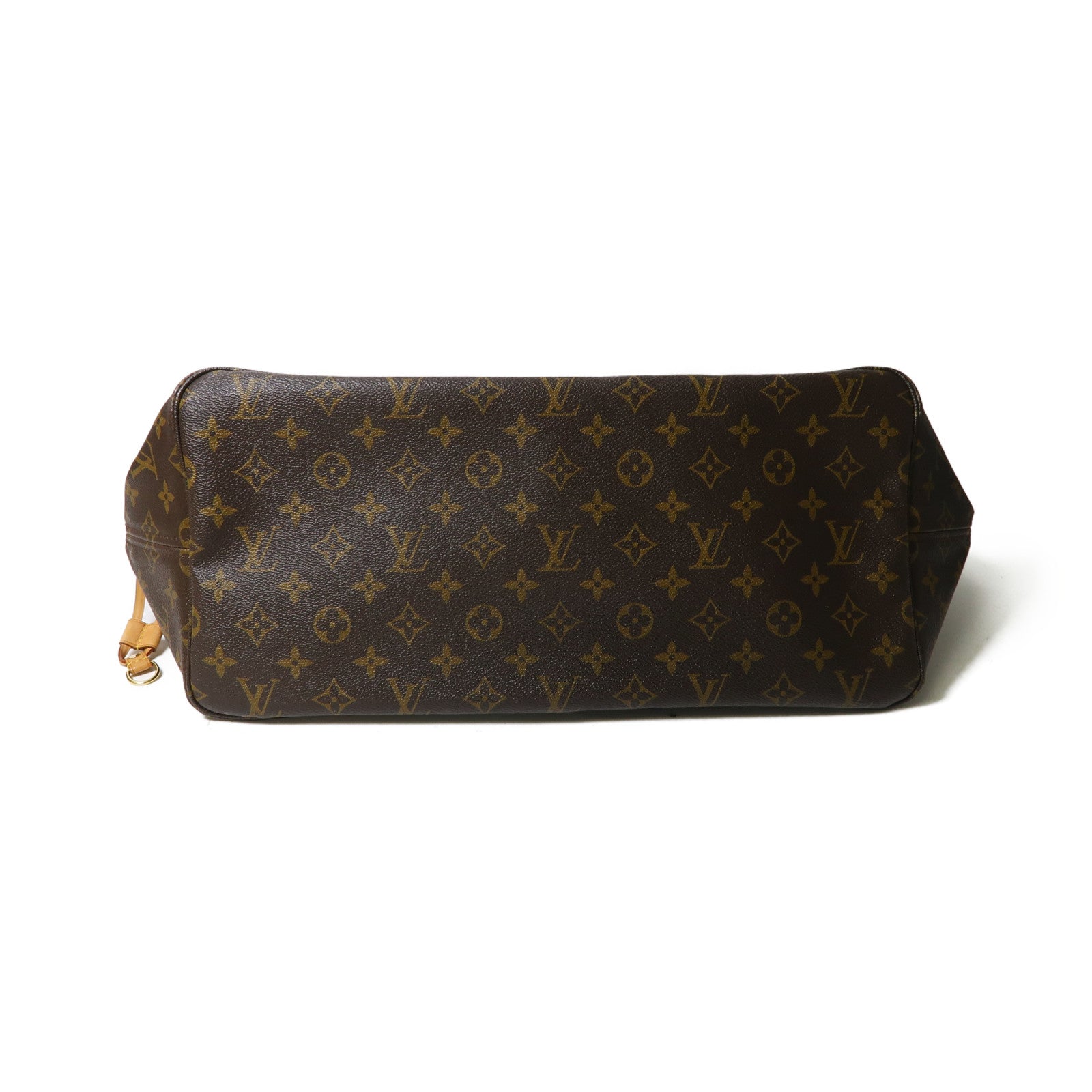 LOUIS VUITTON Monogram Neverfull GM金扣手挽袋啡色