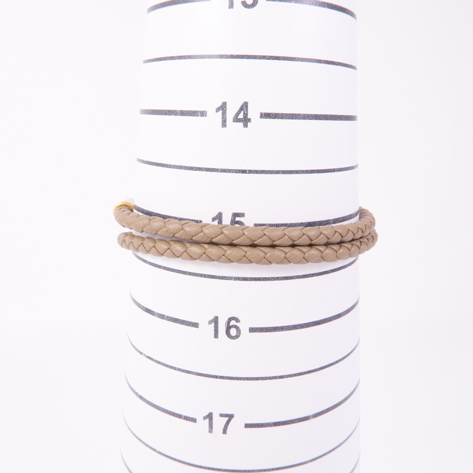 HERMES Swift皮革Roulis Double Tour金扣手鏈18 Etoupe