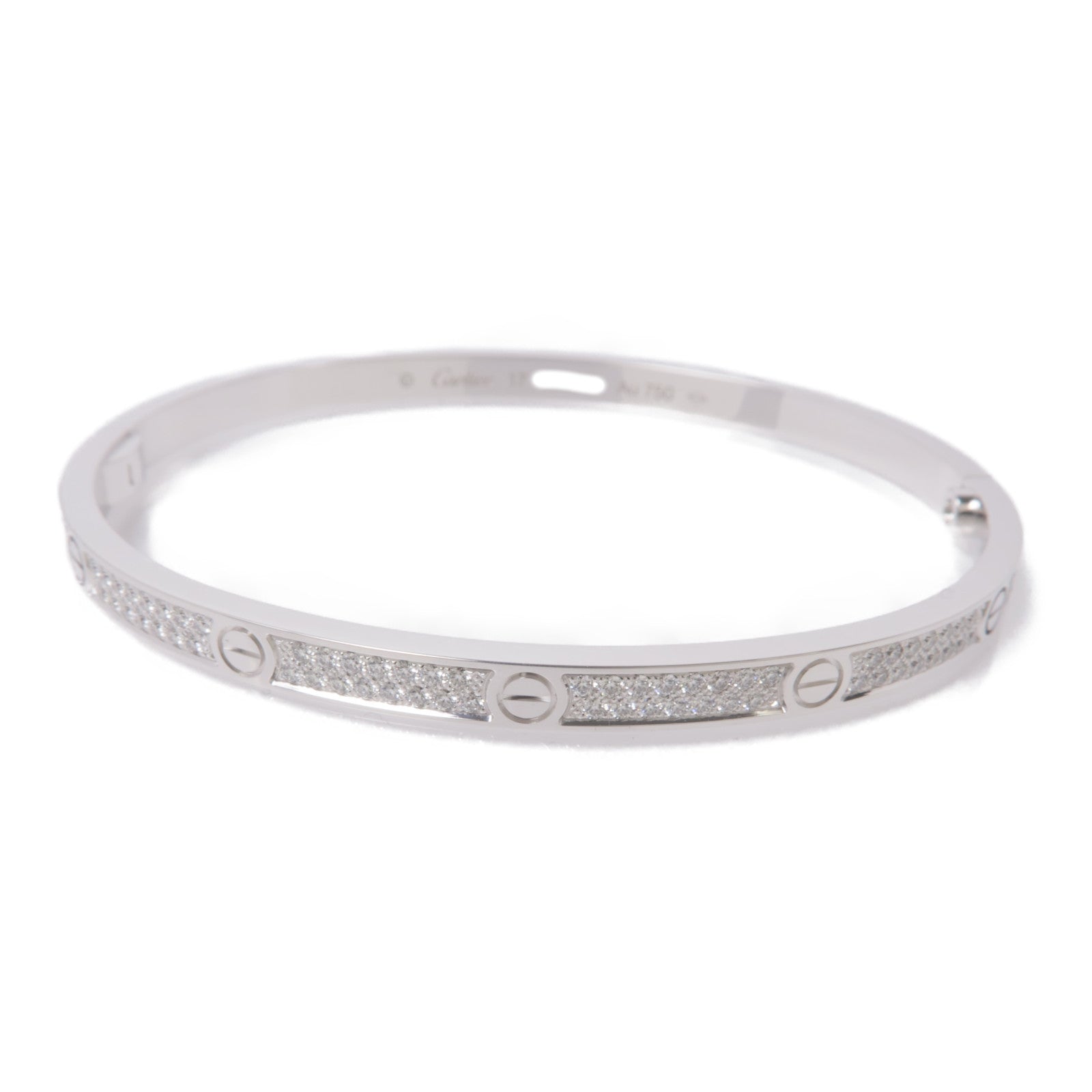 CARTIER 18k白金Love Bangle SM手鐲