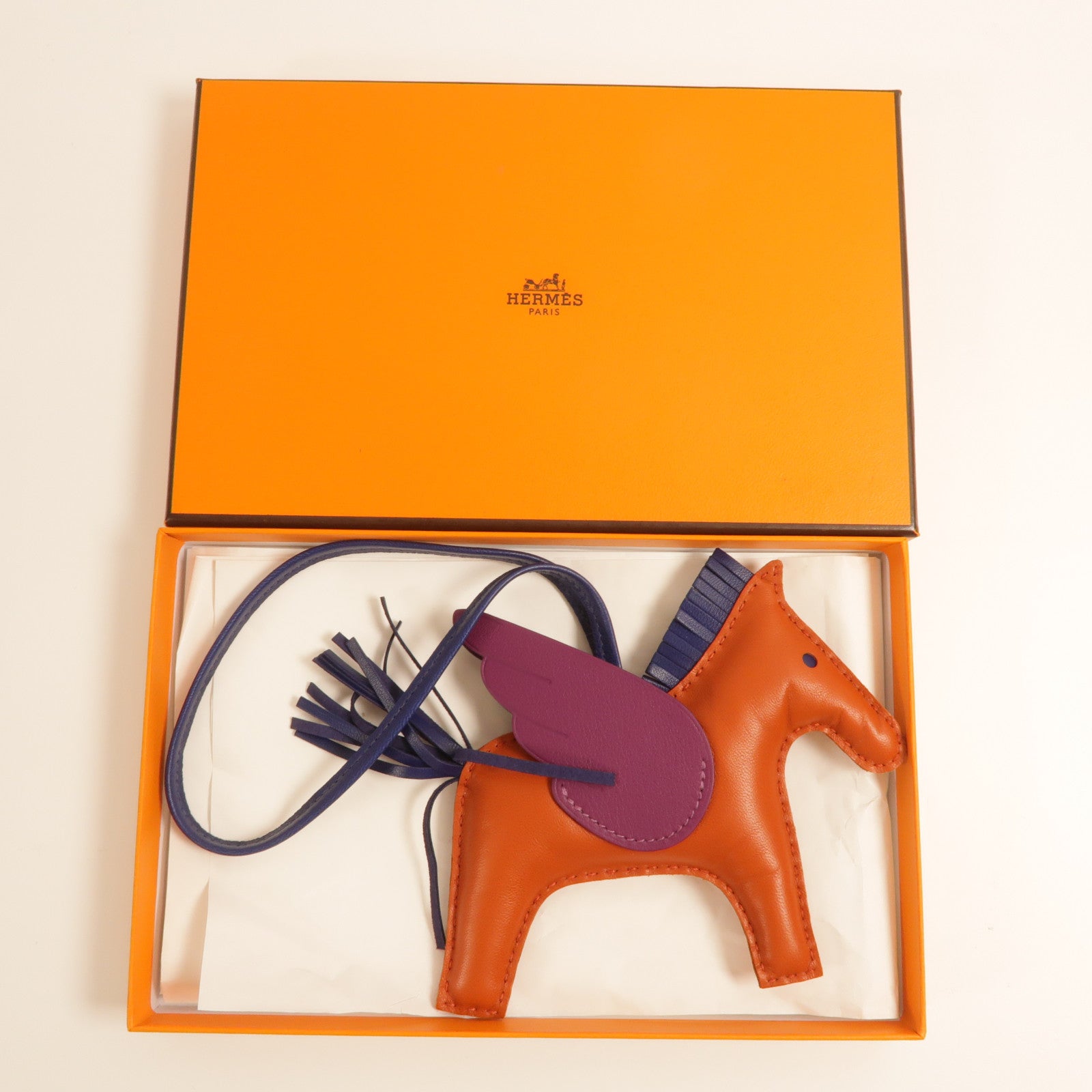 HERMES Milo皮革/Swift皮革Rodeo Pegase MM掛飾