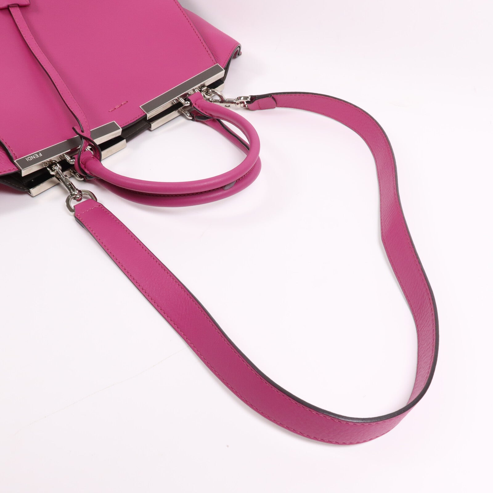 FENDI 牛皮皮革3 Jours銀扣手挽肩背兩用袋