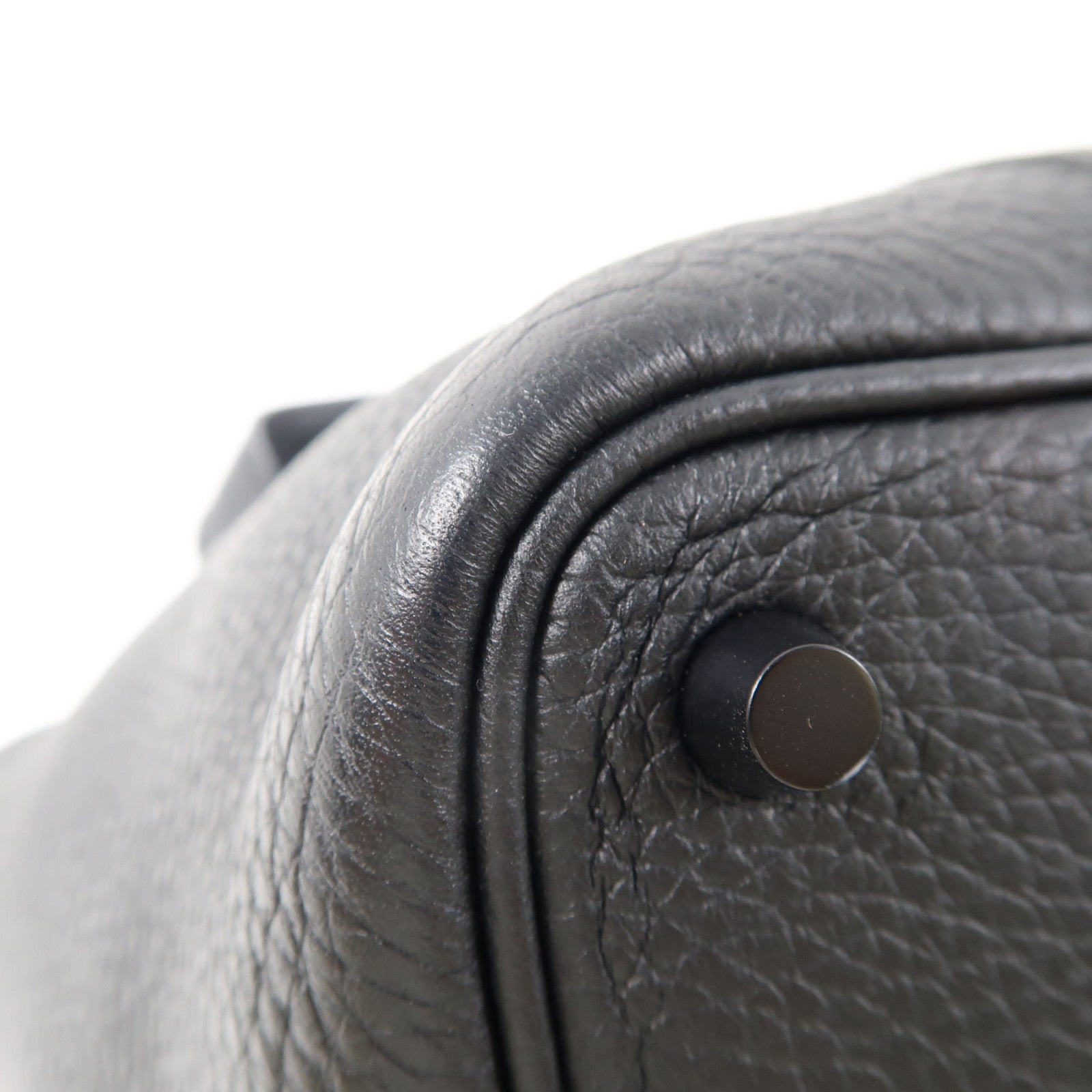 HERMES Clemence皮革Picotin PM銀扣手挽袋So Black/黑色
