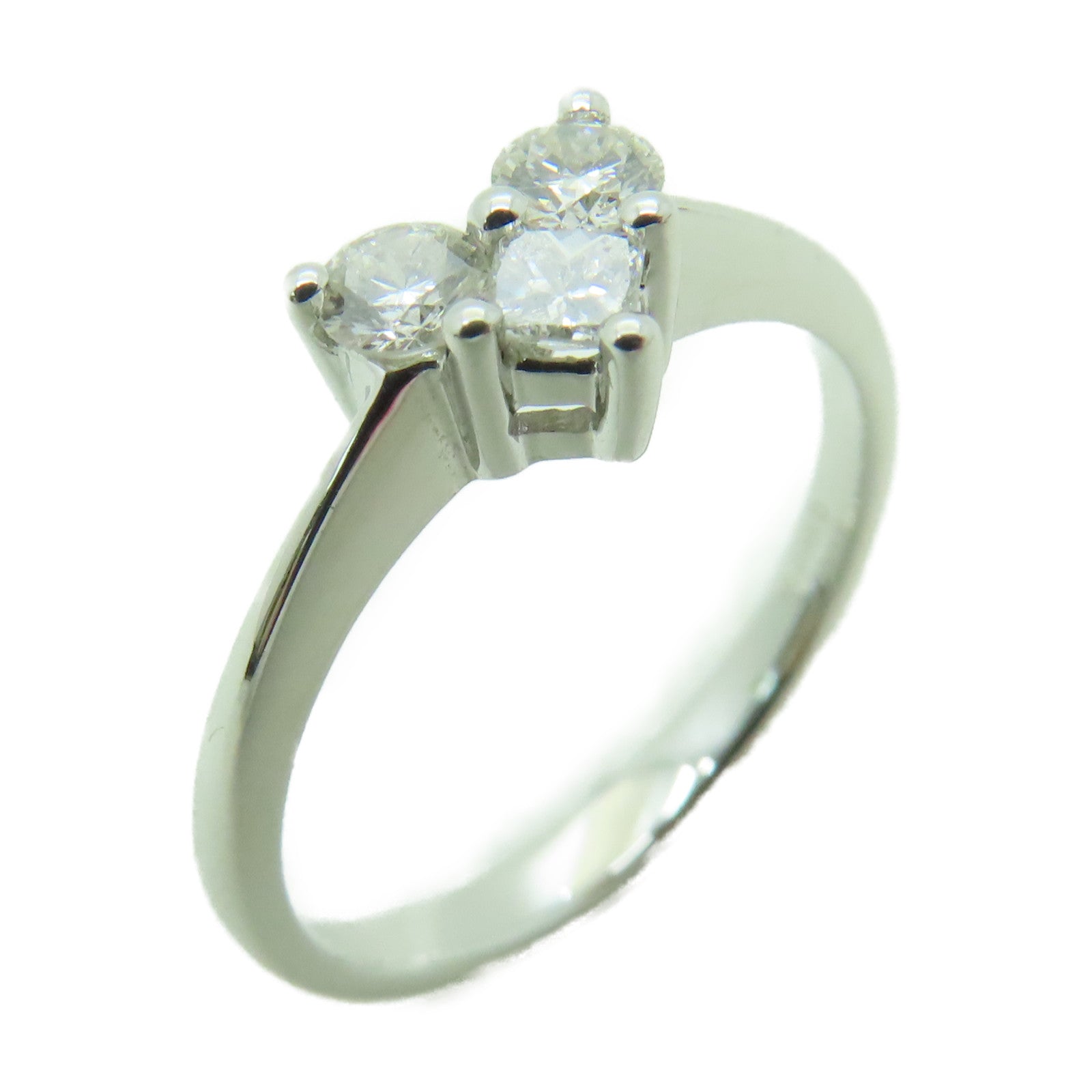 JEWELRY 【激減優惠】K18白金Ring0.20ct/0.09ct 鑽石戒指US#5