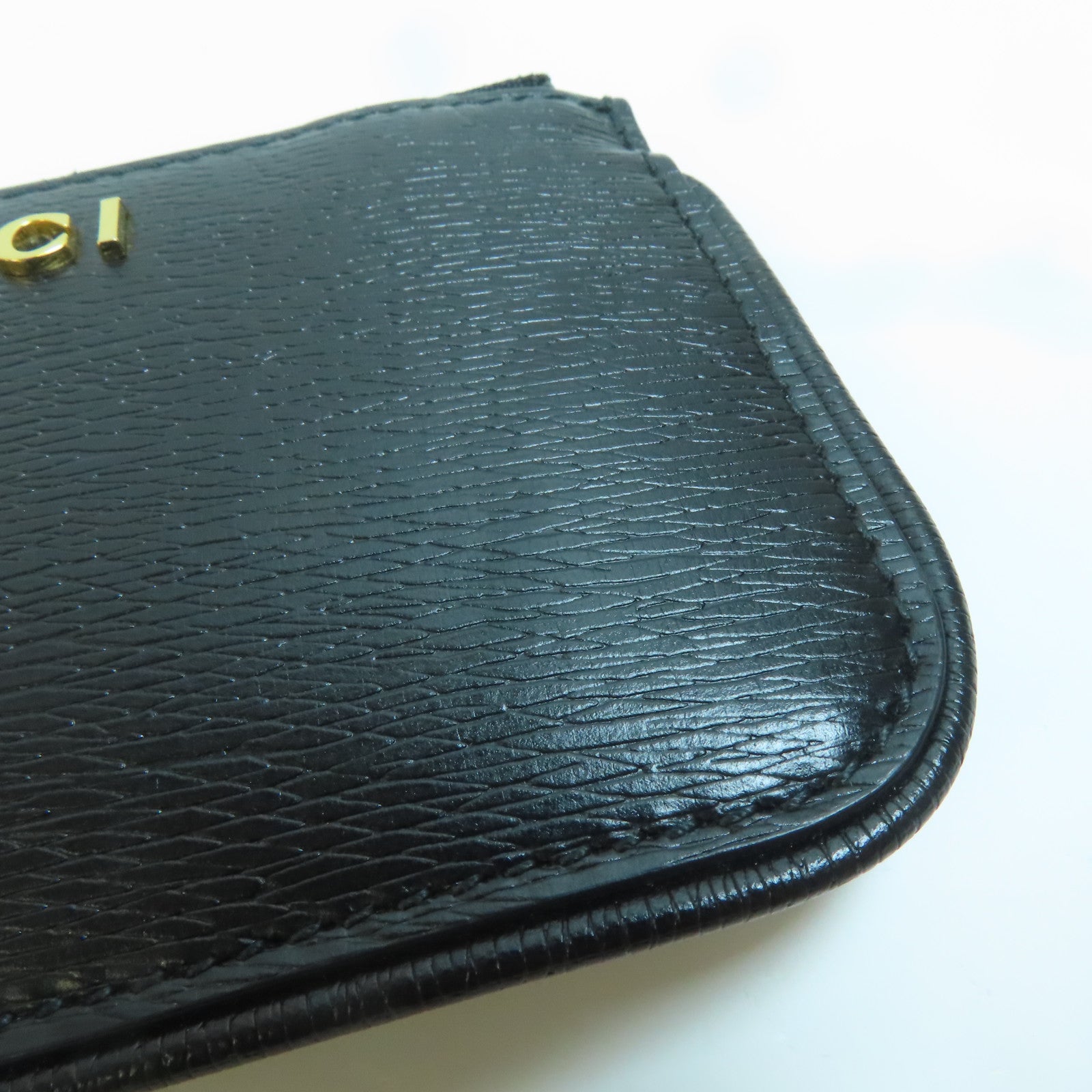 GUCCI 牛皮皮革Pouch Wallet金扣零錢包