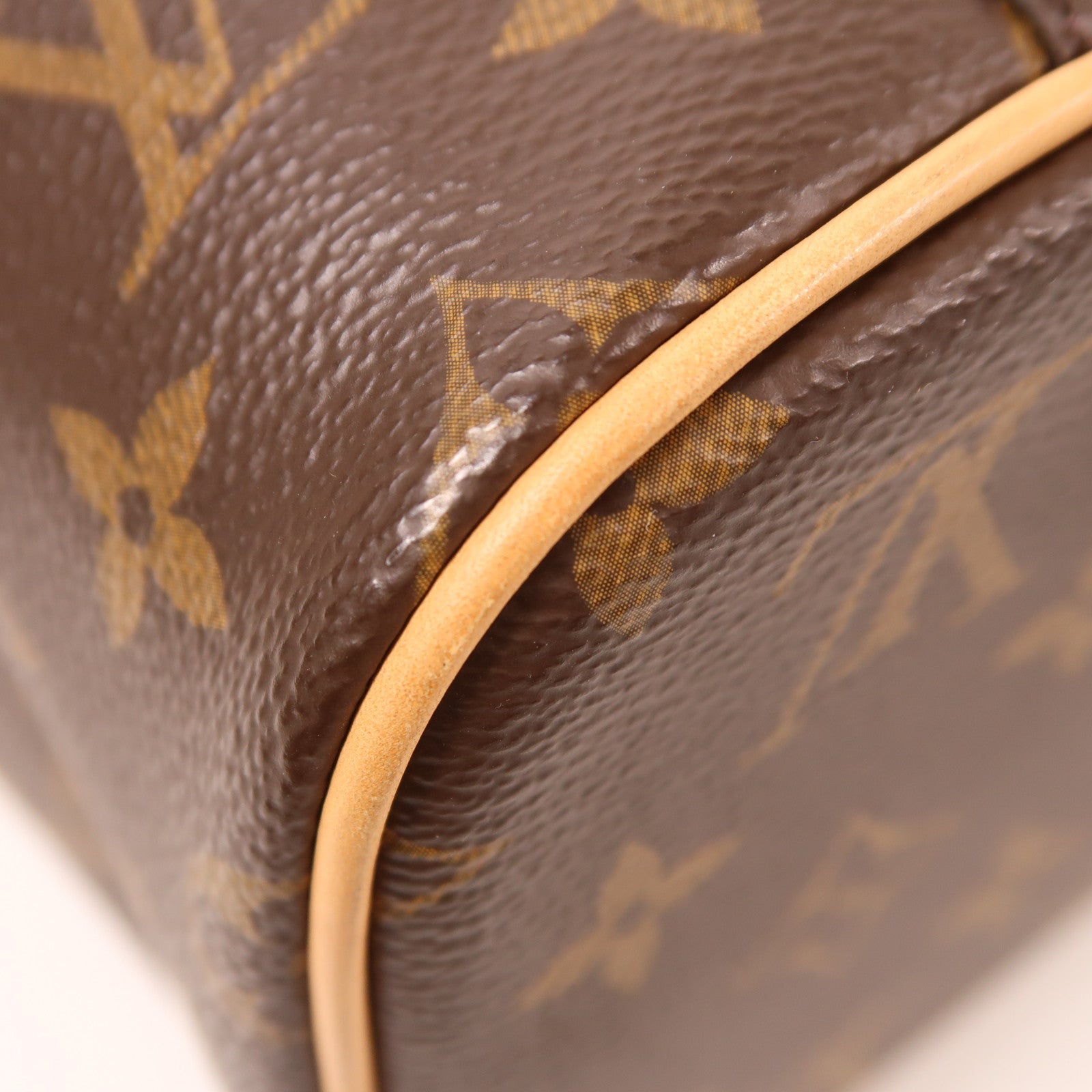 LOUIS VUITTON Monogram Nice BB金扣手挽袋棕色
