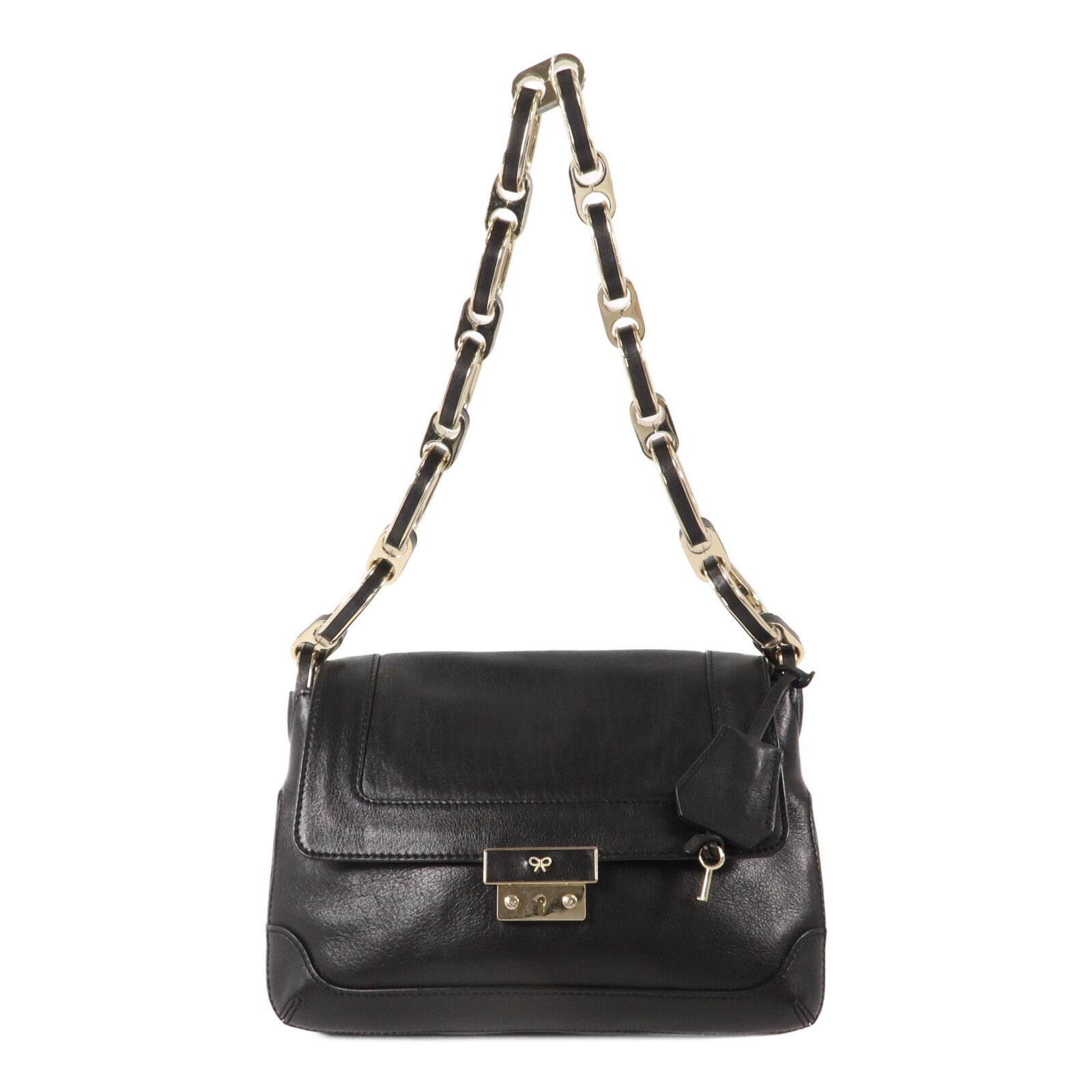 ANYA HINDMARCH 牛皮皮革Chain Shoulder鏈帶肩背袋