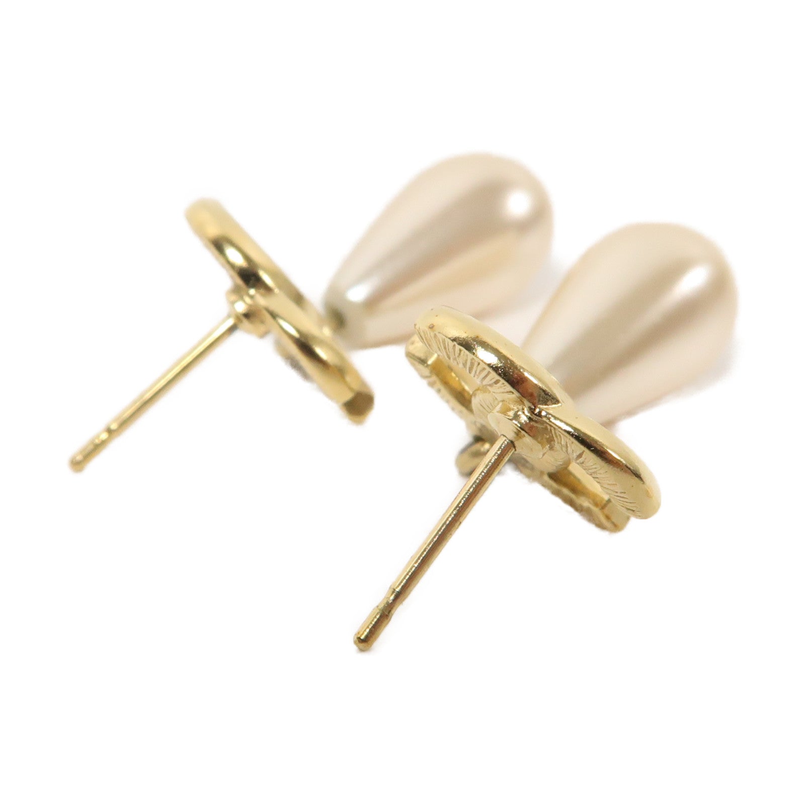 CHANEL 金屬/PVC Earrings耳環金色