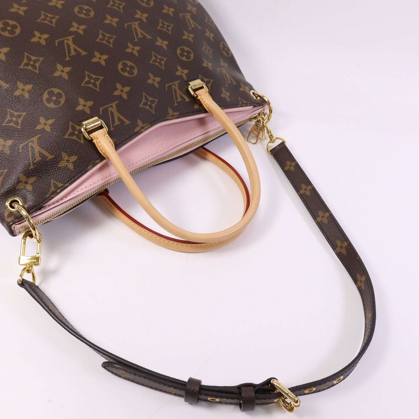 LOUIS VUITTON Monogram Pallas MM金扣手挽肩背兩用袋