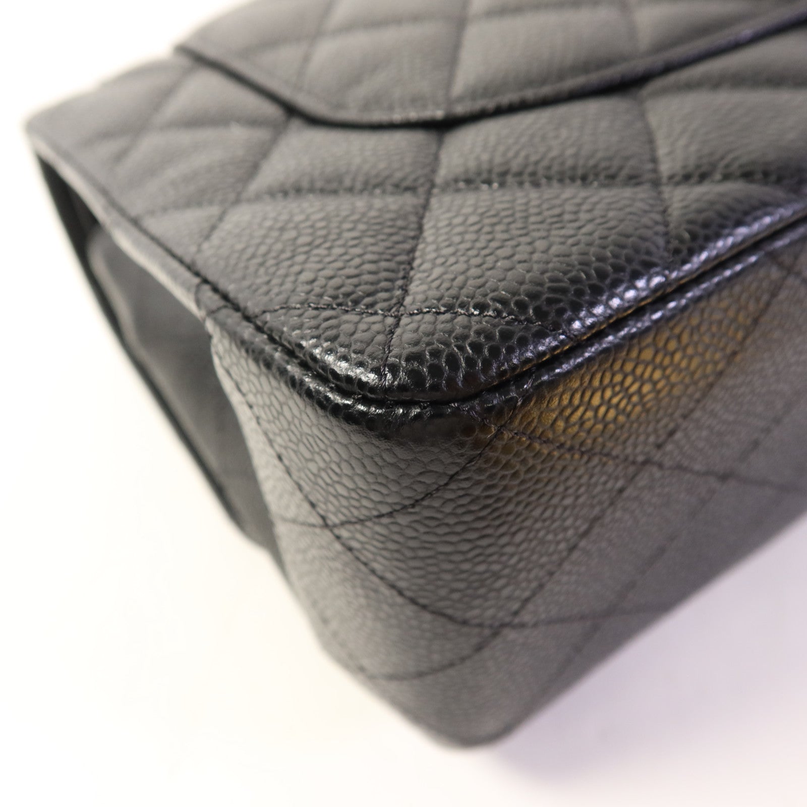 CHANEL 牛皮皮革Large Classic金扣鏈帶肩背袋