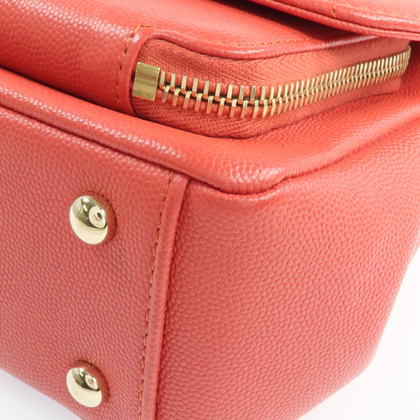 CHANEL 牛皮皮革2way Chain Shoulder Bag金扣手挽肩背兩用袋