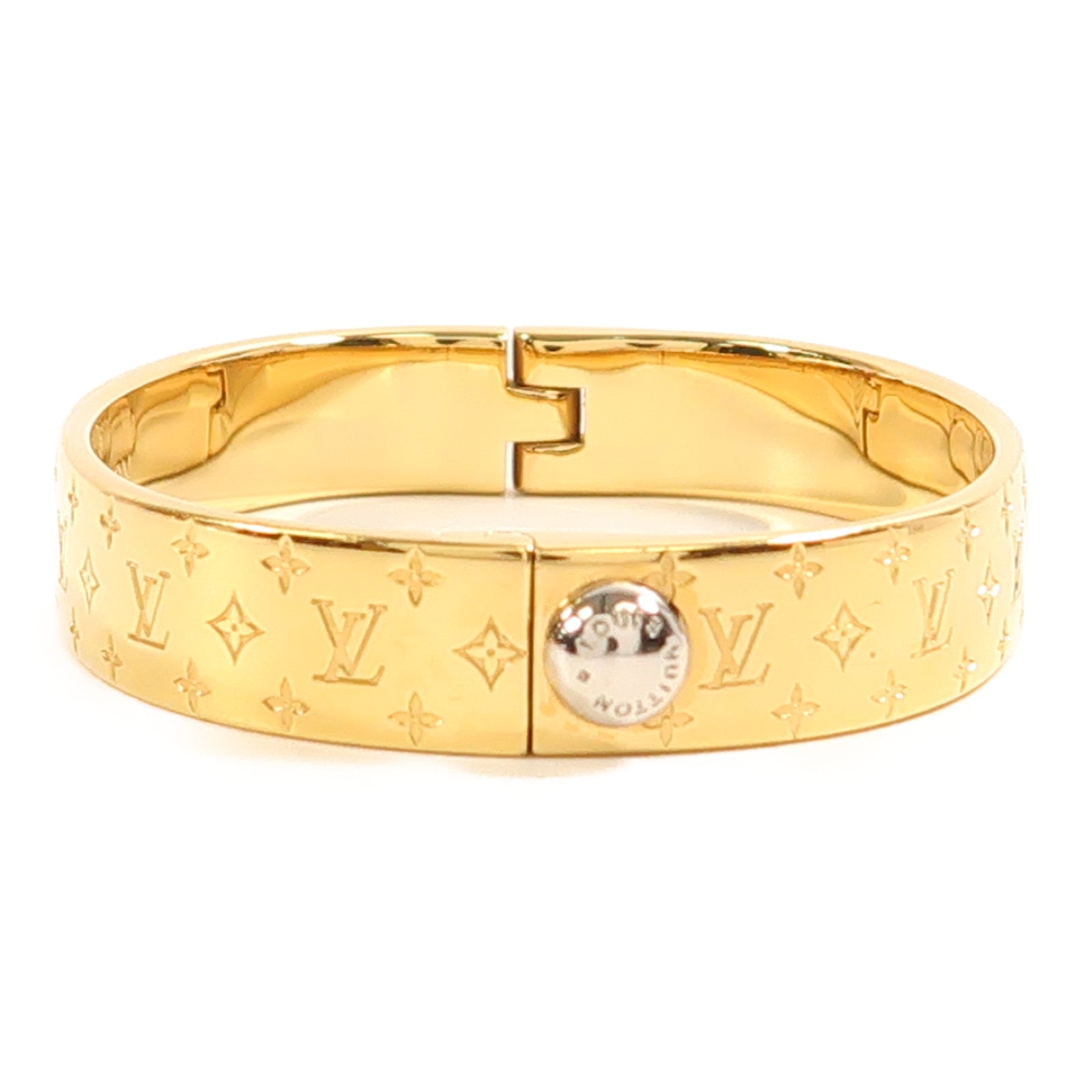 LOUIS VUITTON 金屬Nanogram Cuff Bracelet手鐲