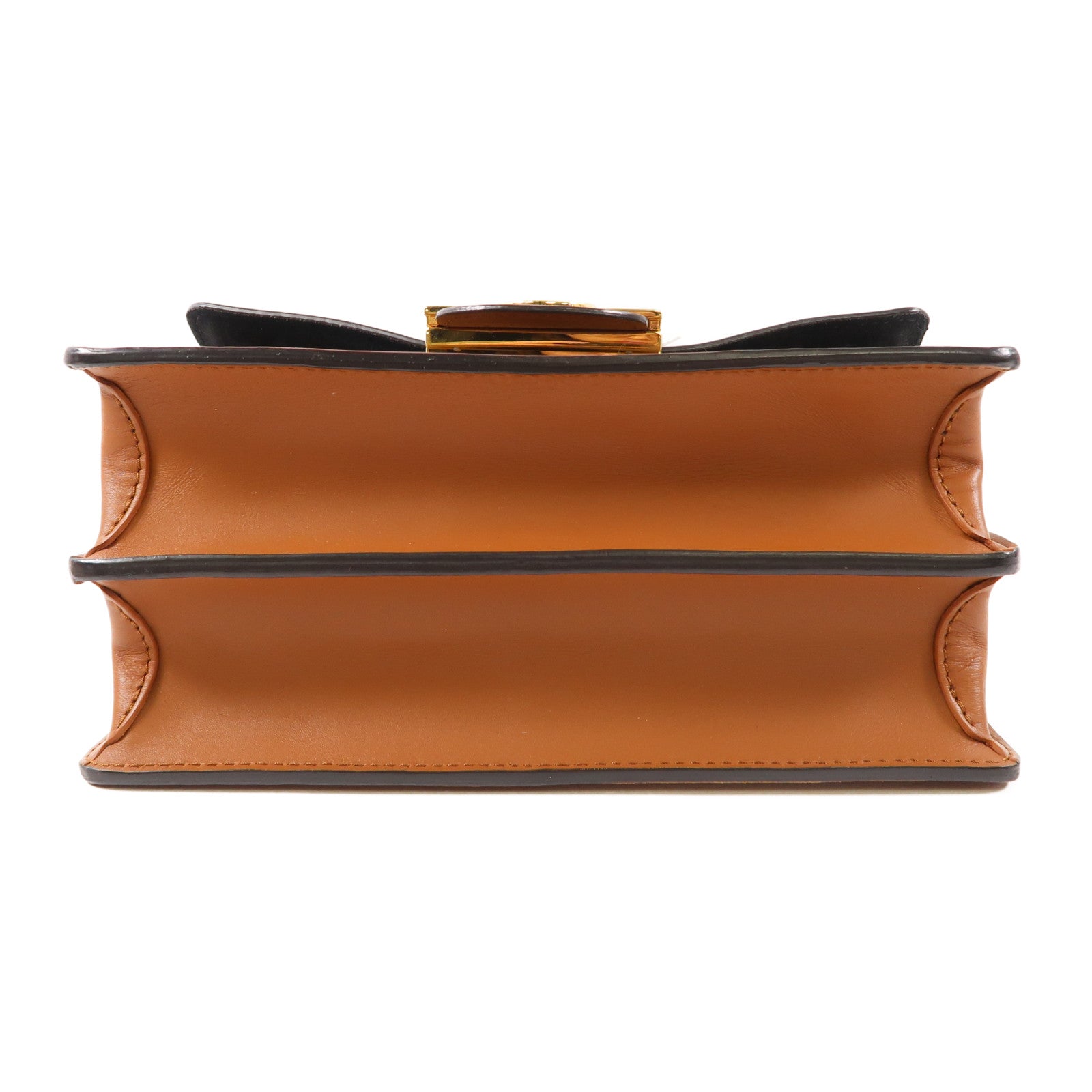 LOUIS VUITTON Monogram/Monogram Reverse Dauphine MM金扣手挽肩背兩用袋棕色