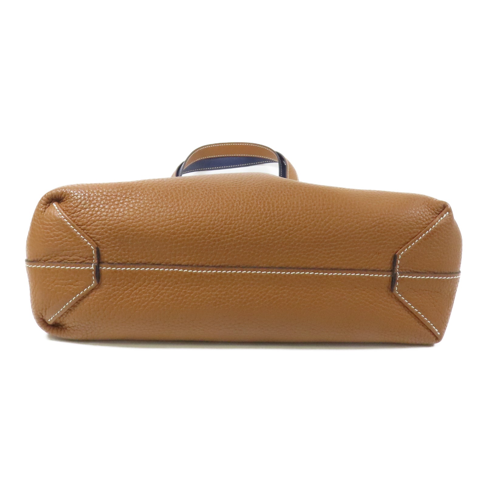 HERMES Clemence皮革Double Sens 28肩背袋Blue Encre/Gold