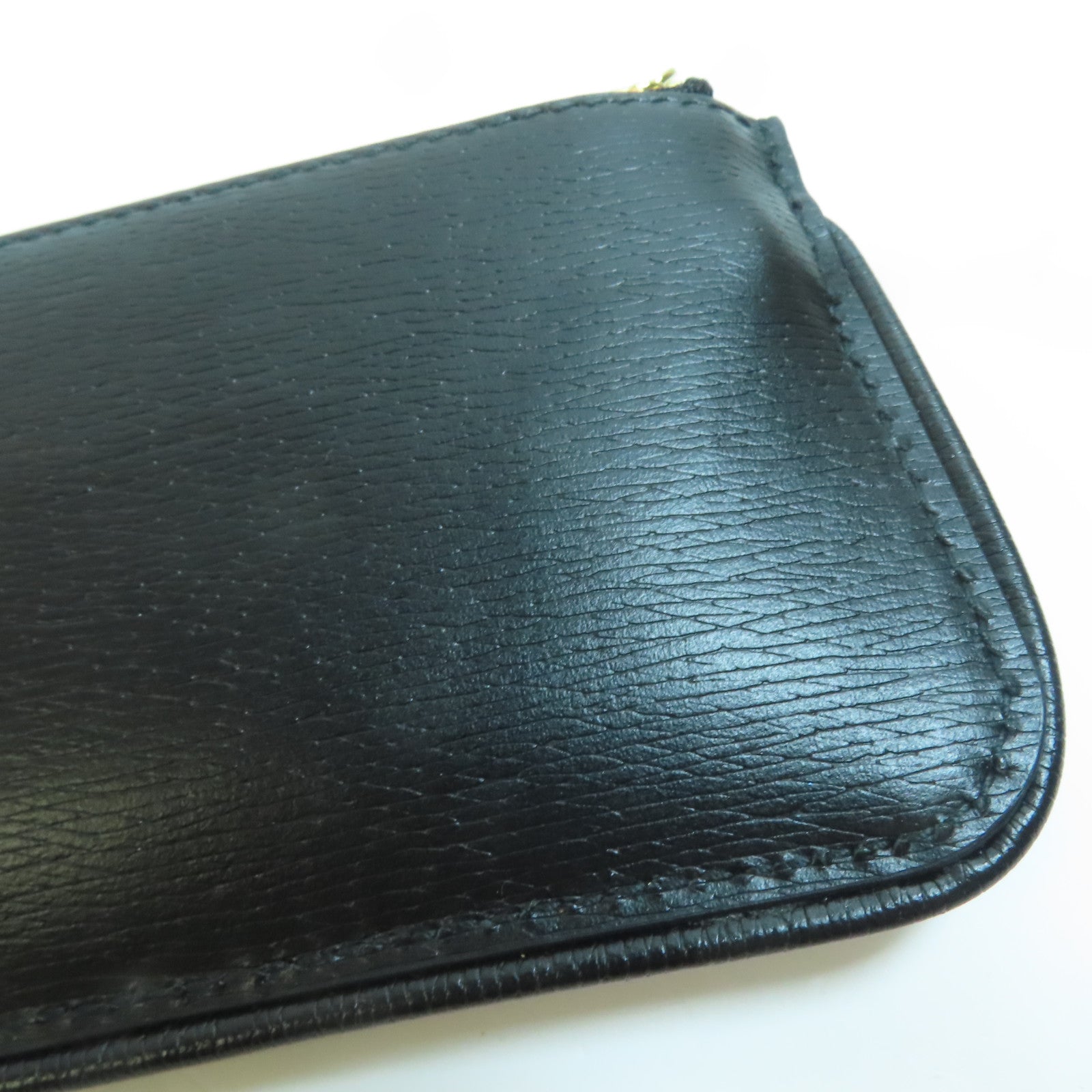 GUCCI 牛皮皮革Pouch Wallet金扣零錢包